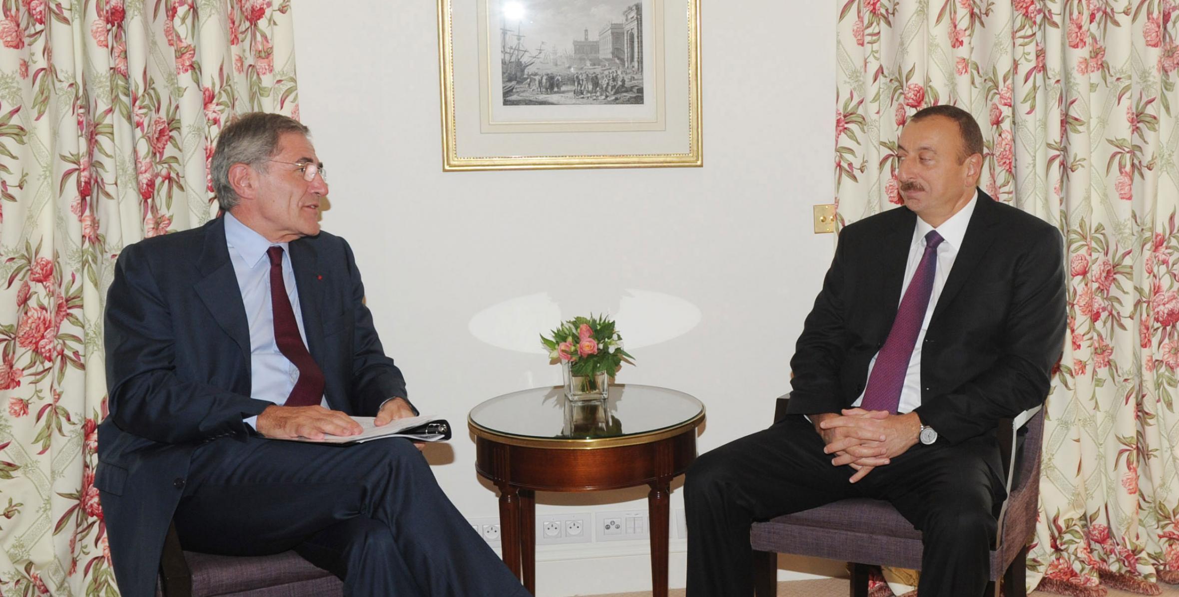 Ilham Aliyev met with Chairman and CEO of GDF Suez, Gérard Mestralle