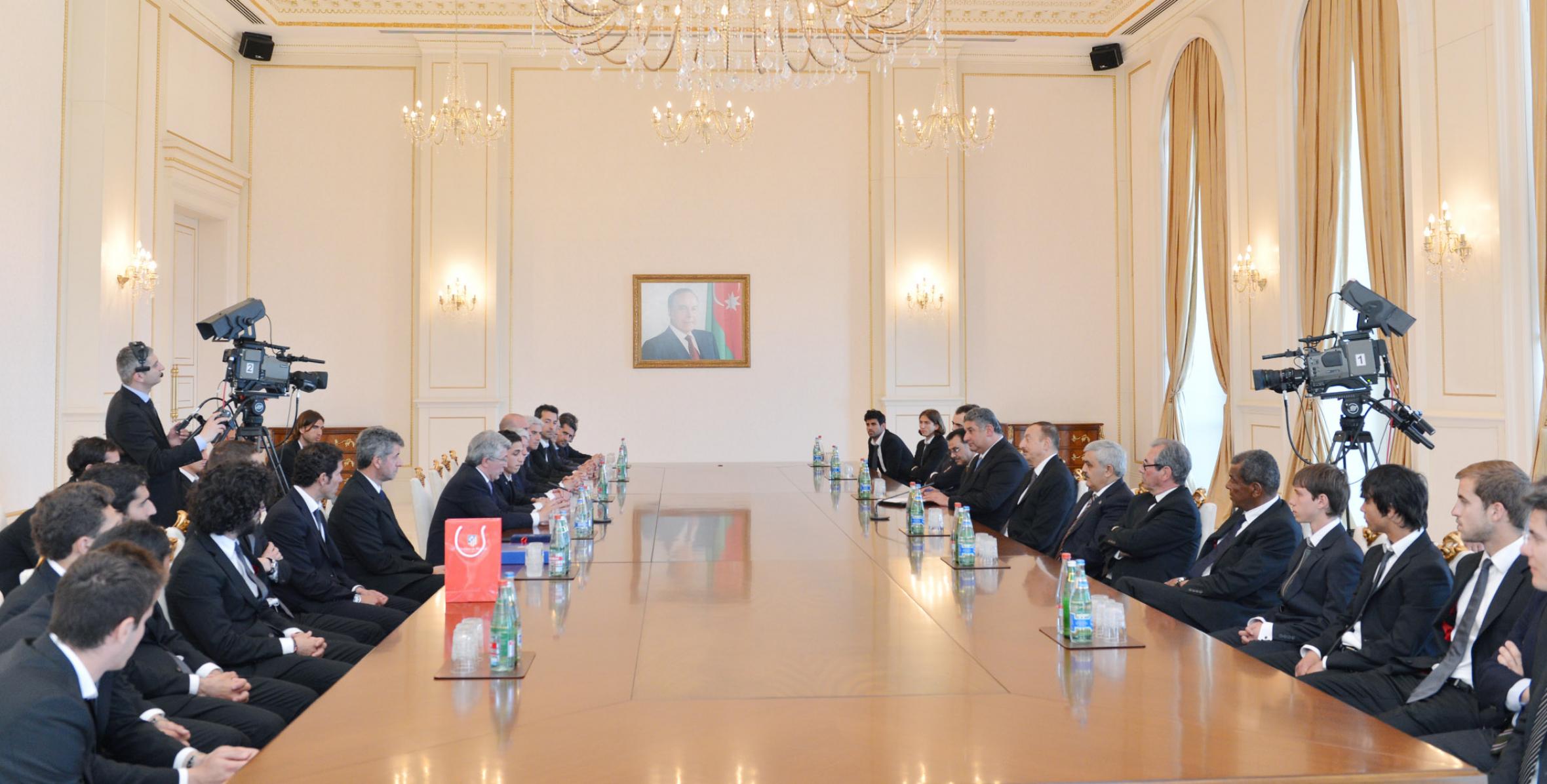 Ilham Aliyev received representatives of the Spanish football club “Atletico” (Madrid)