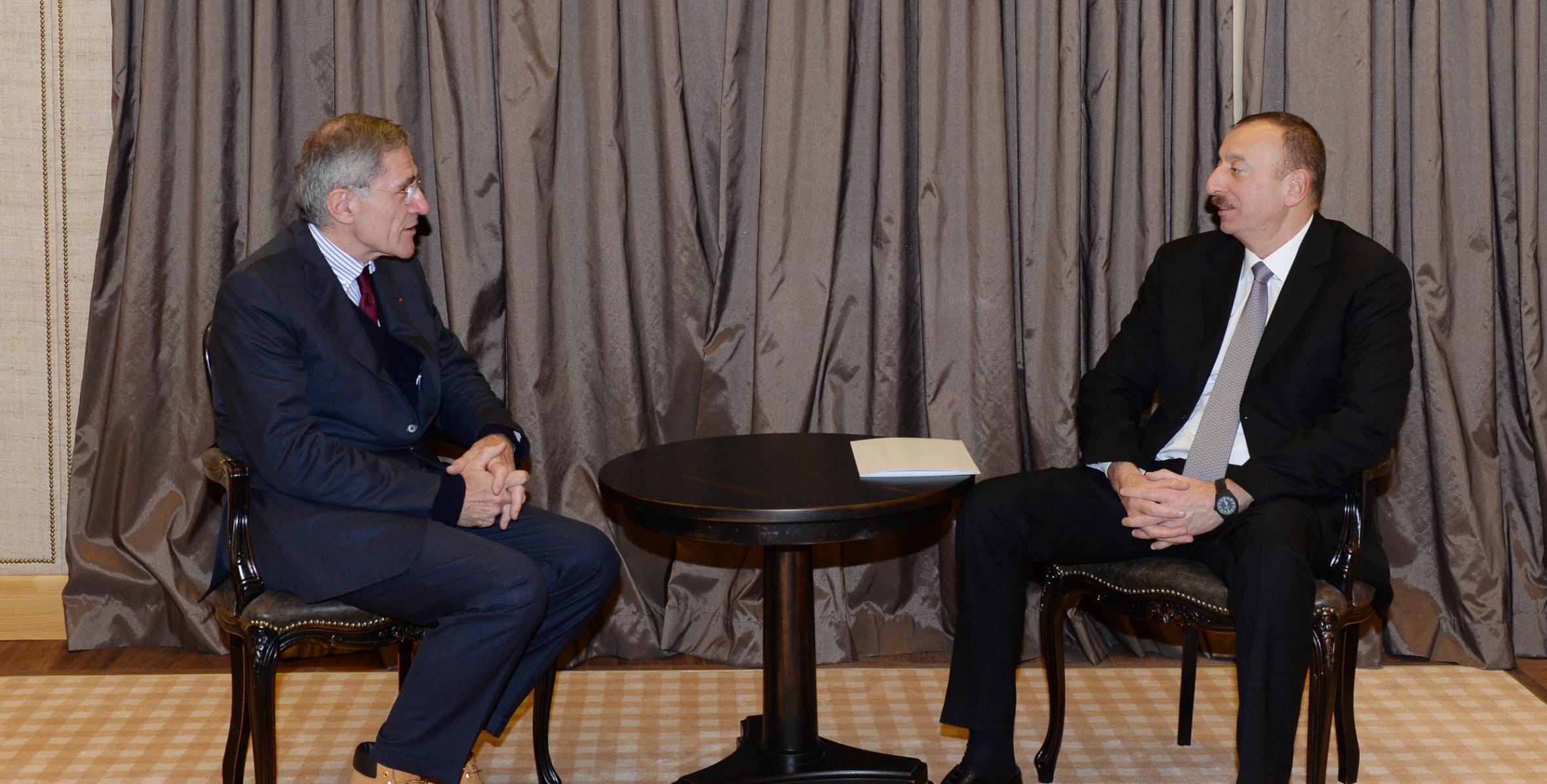 Ilham Aliyev met Chief Executive Officer GDF Suez Gérard Mestrallet