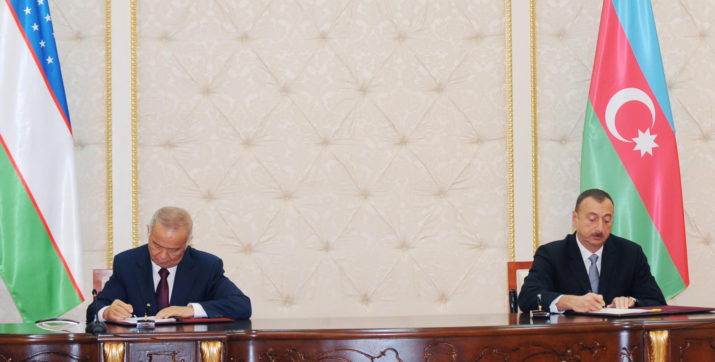 Signing ceremony of Azerbaijani-Uzbek documents was held