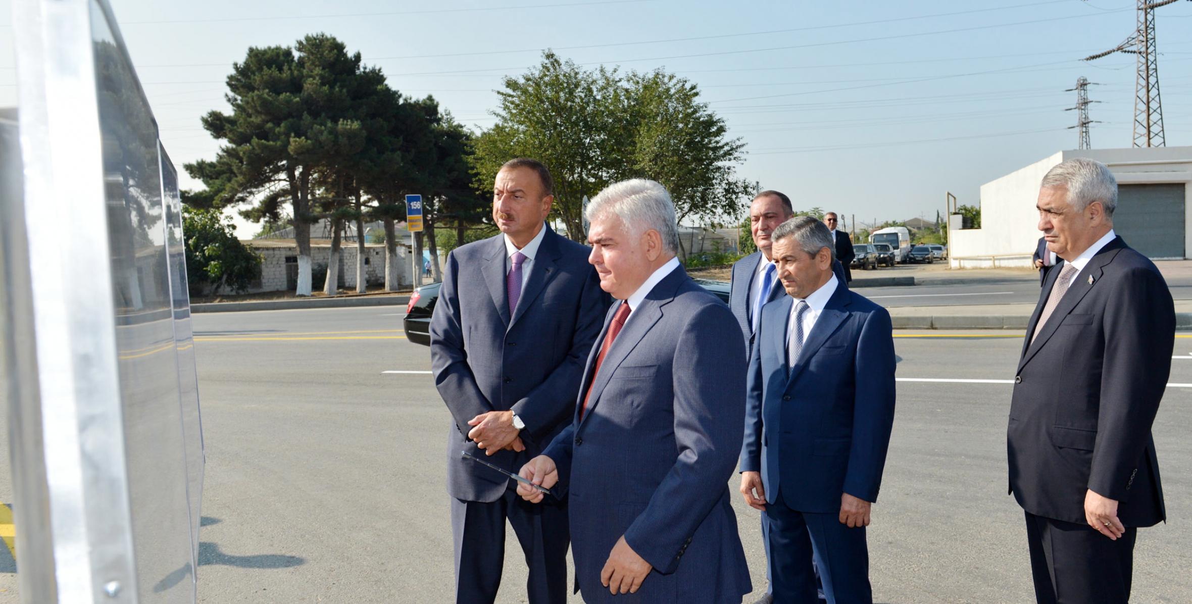Ильхам Алиев ознакомился с работами по капитальной реконструкции участка Забрат-Бузовна автомобильной дороги Сабунчу-Забрат-Маштага-Бузовна