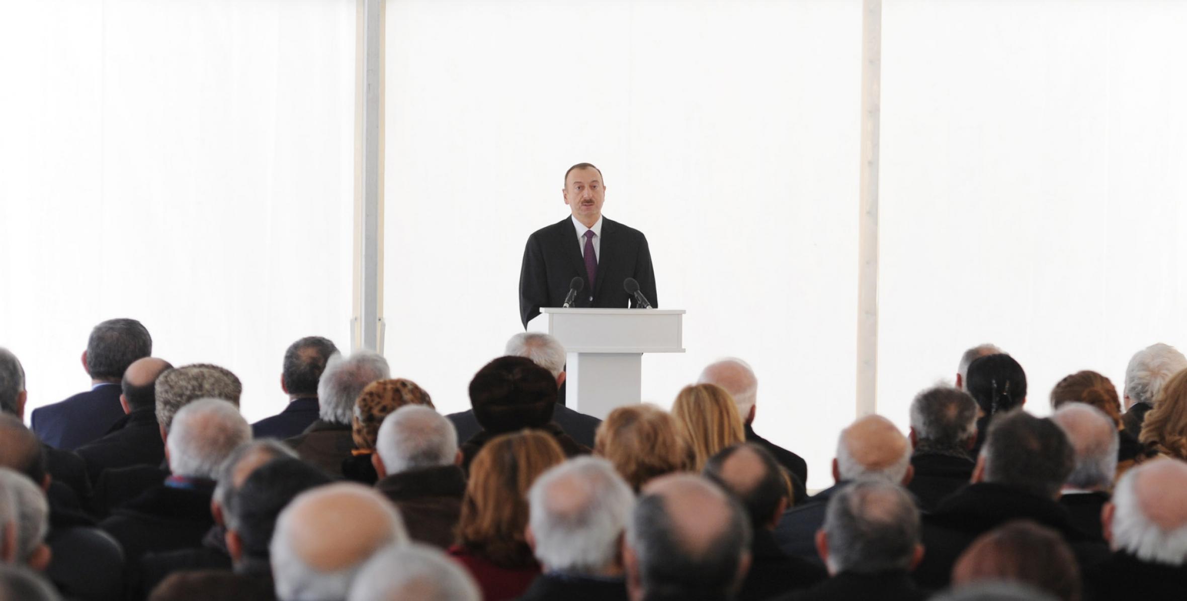 Речь Ильхама Алиева на открытии парка Деде Горгуд в Баку