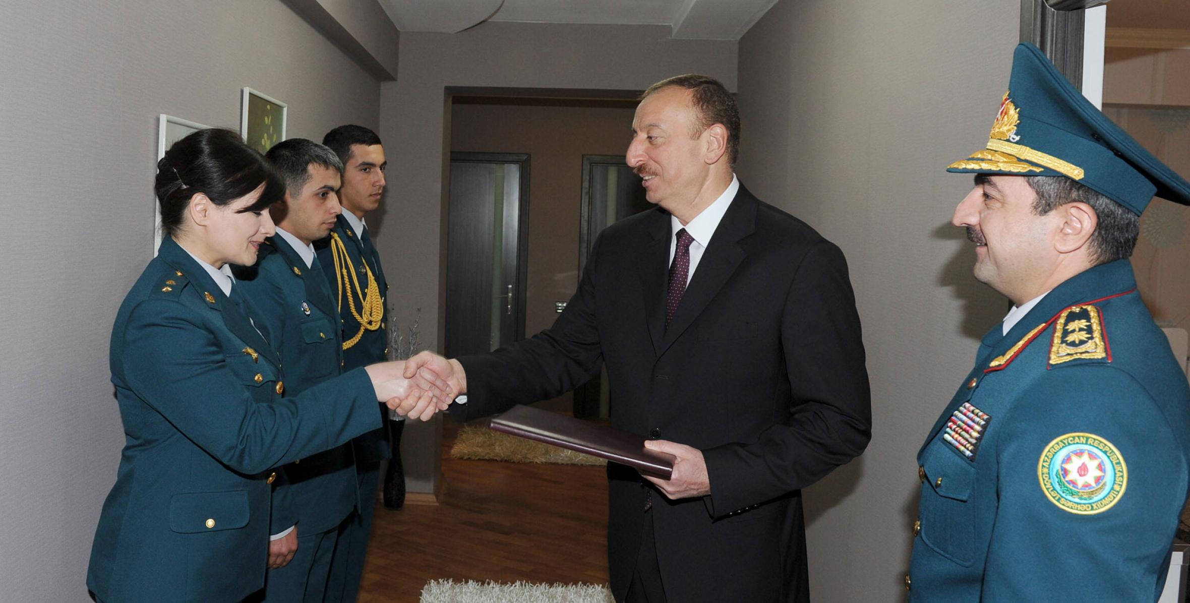 Ilham Aliyev attended the opening of a residential complex for employees of Azerbaijan’s State Border Service