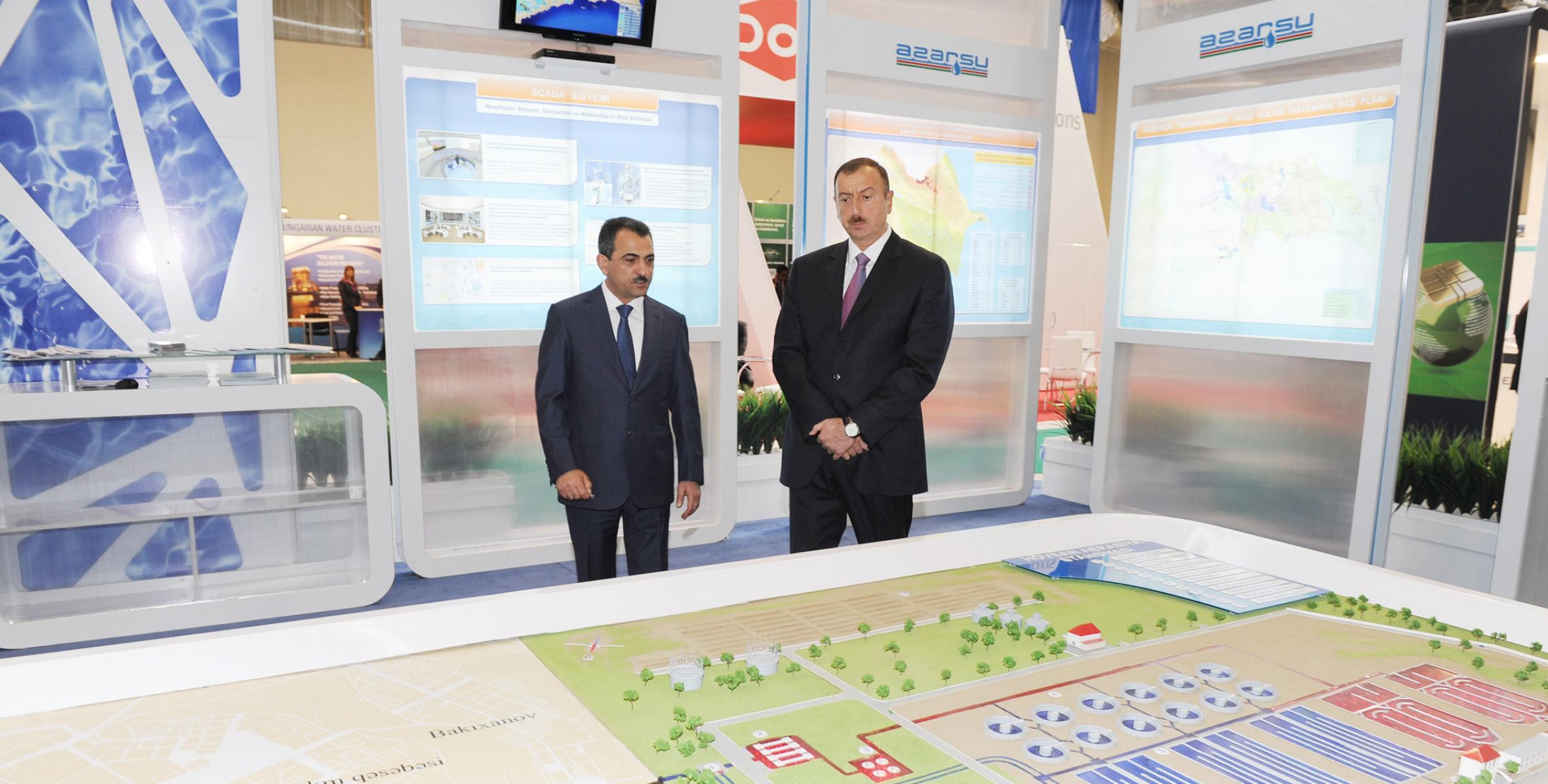 Ilham Aliyev visited the first Caspian international exhibition of water technologies CATEF-2013