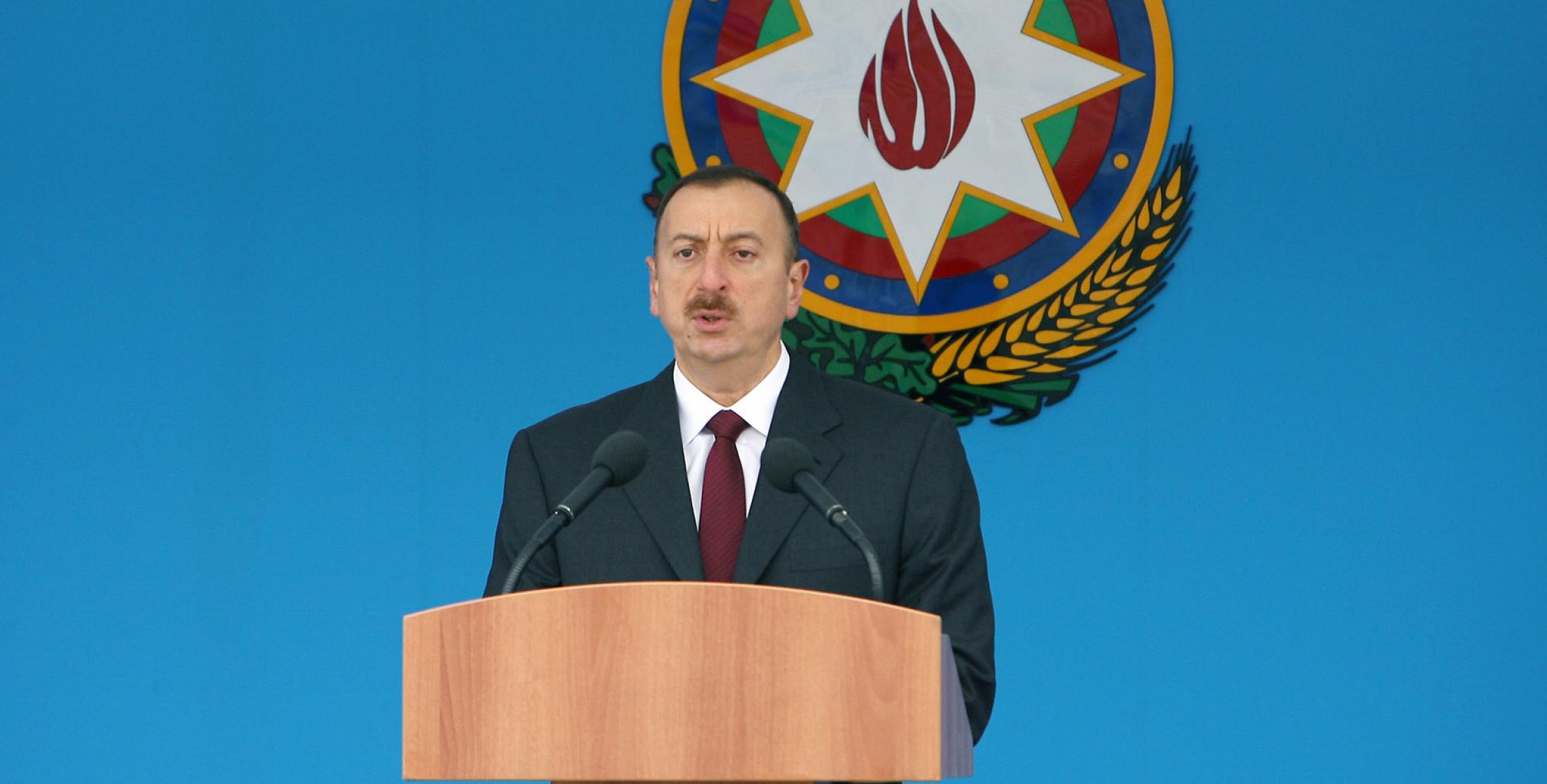 Speech by Ilham Aliyev at the presentation ceremony of the war banner of Civil Defense Troops of the Ministry of Emergency Situations