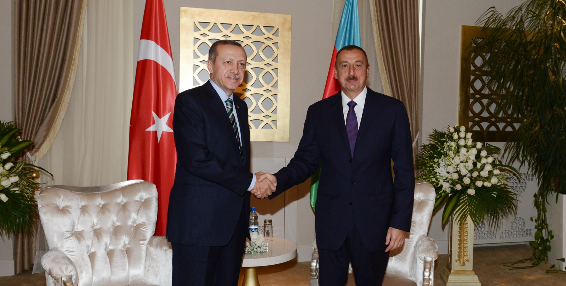 Ilham Aliyev and Prime Minister of Turkey Recep Tayyip Erdogan held a face-to-face meeting