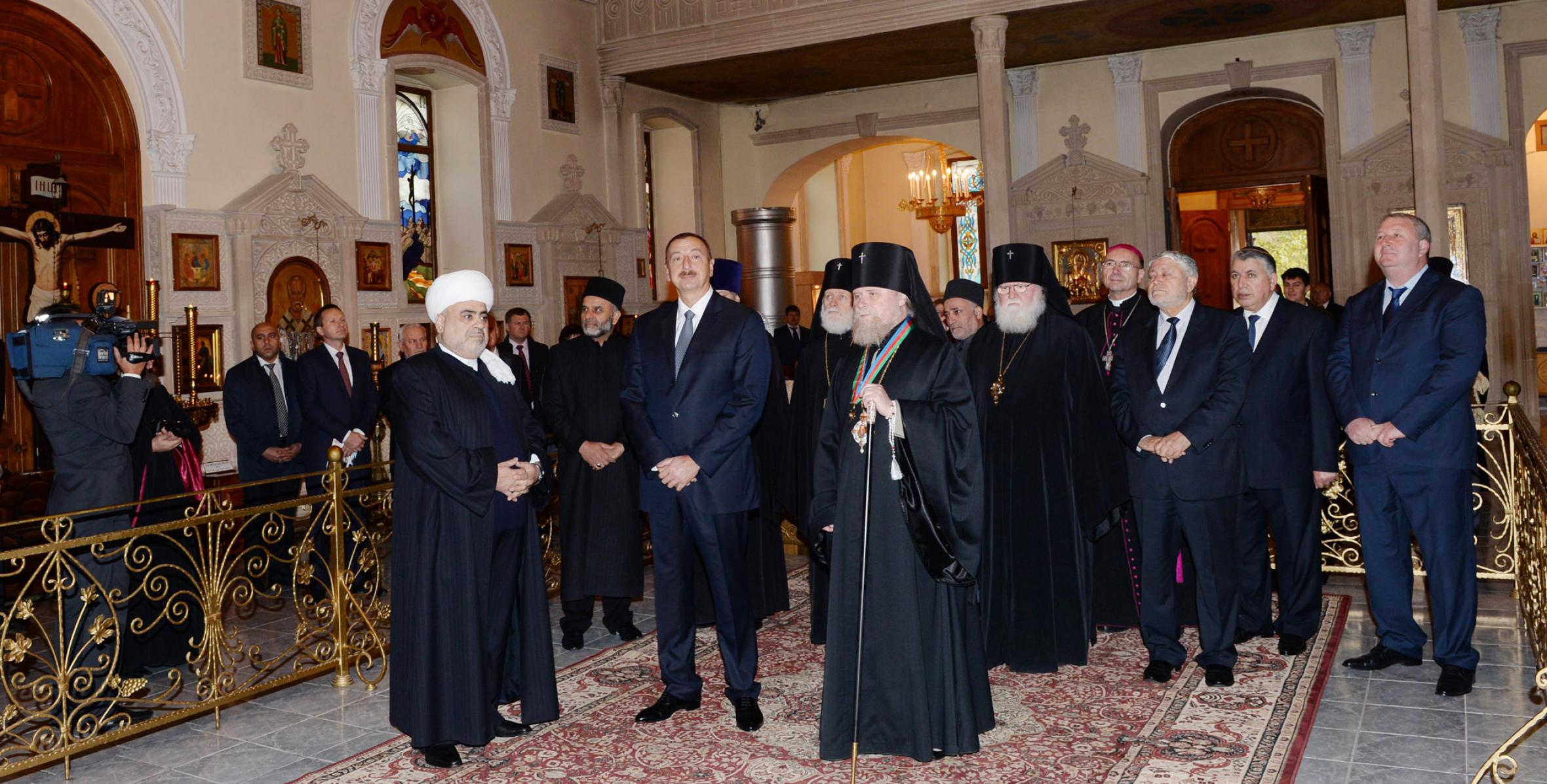 Ильхам Алиев принял участие в открытии Православного религиозно-культурного центра Бакинской и Азербайджанской епархии