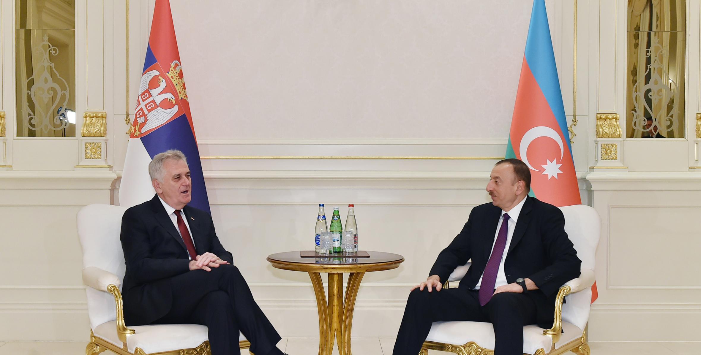 Ilham Aliyev met with President of Serbia Tomislav Nikolic