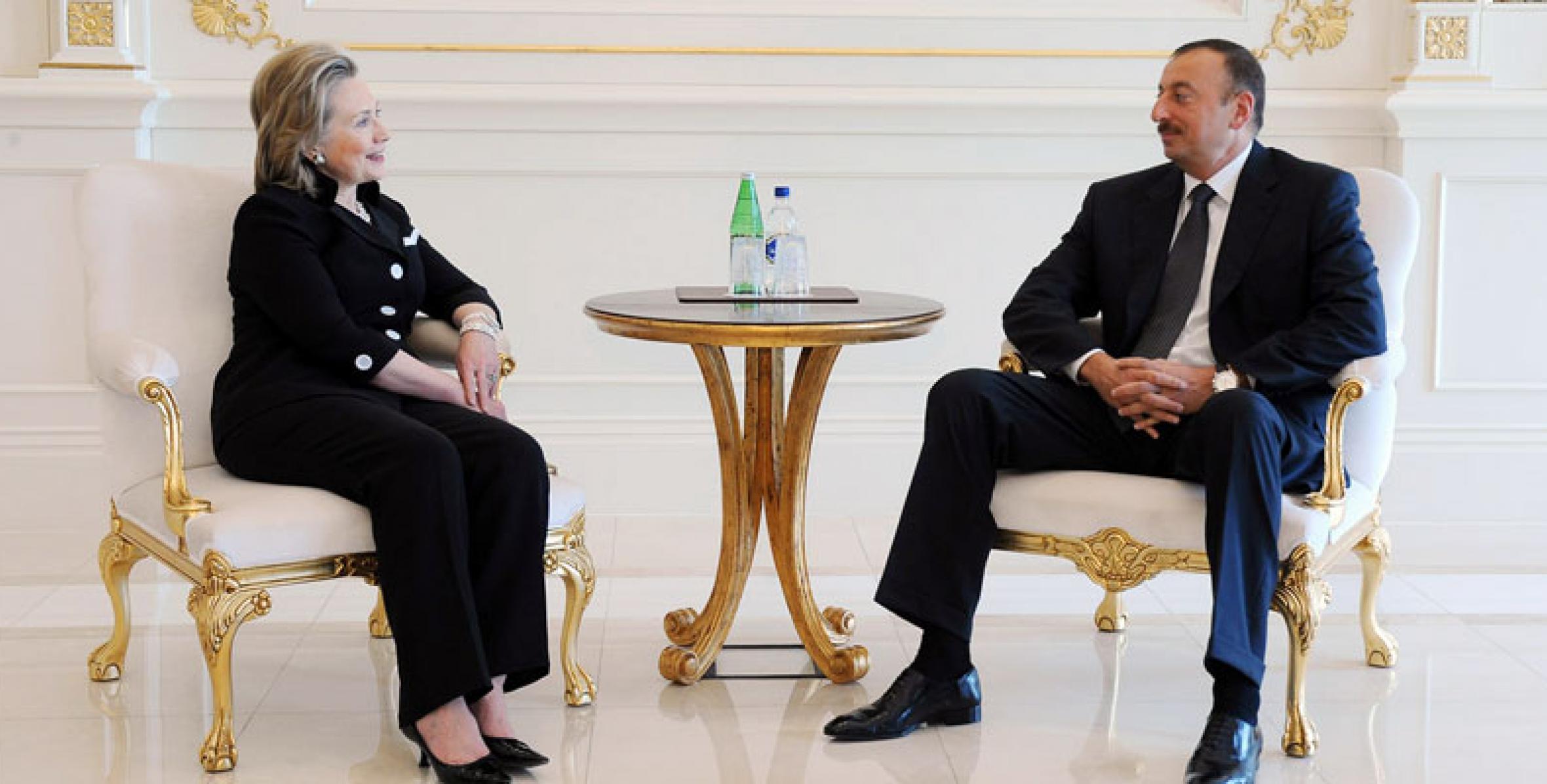 Ilham Aliyev received US State Secretary Hillary Clinton