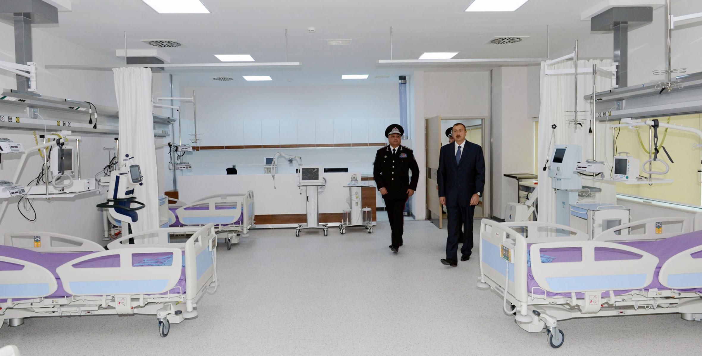 İlham Əliyev Milli Təhlükəsizlik Nazirliyinin hərbi hospitalının açılışında iştirak etmişdir
