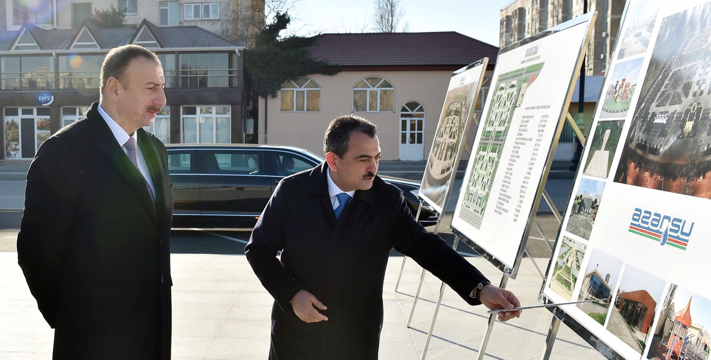 Ilham Aliyev attended the opening of Yasamal park