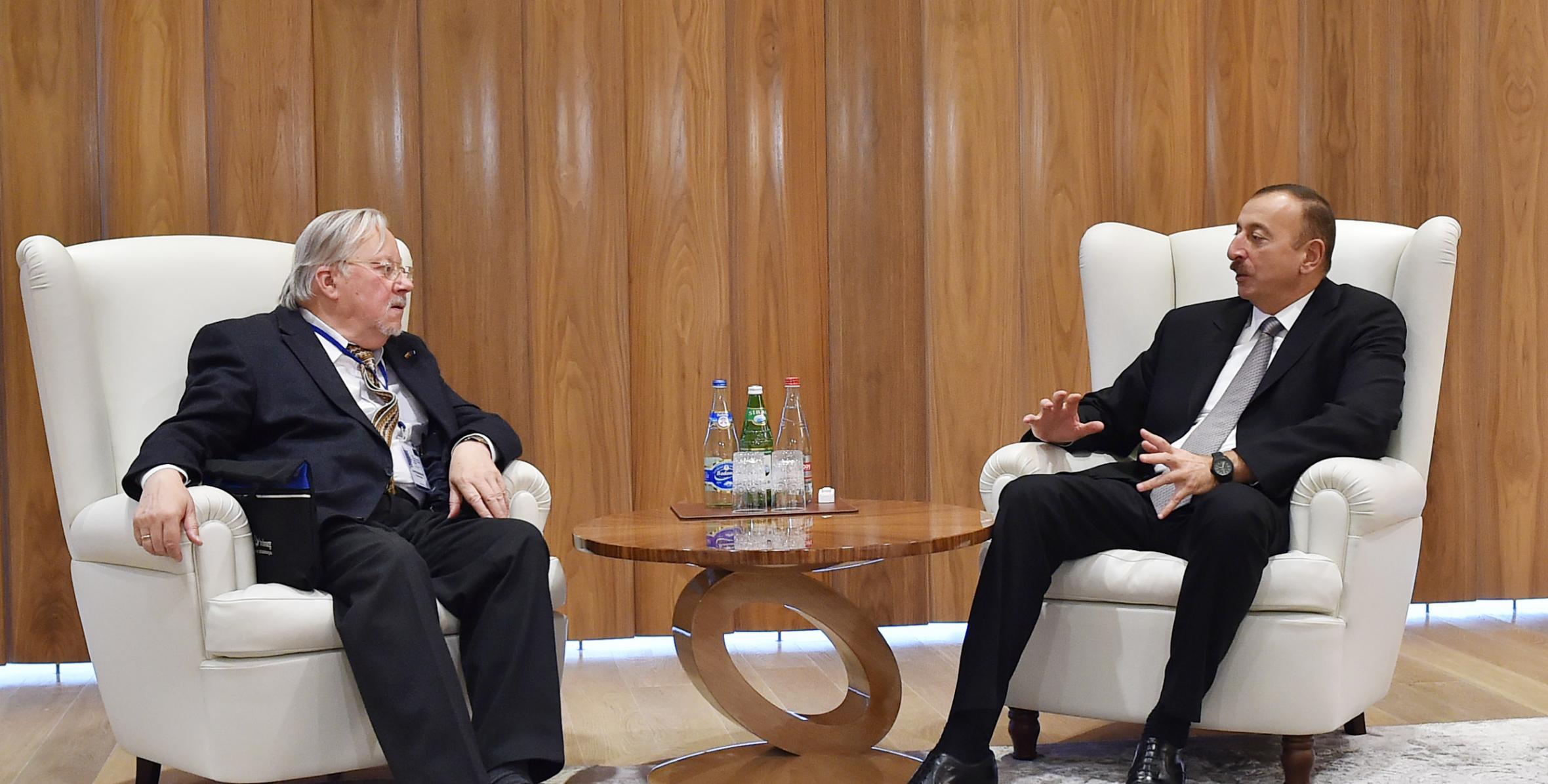 Ilham Aliyev received former President of Lithuania Vytautas Landsbergis