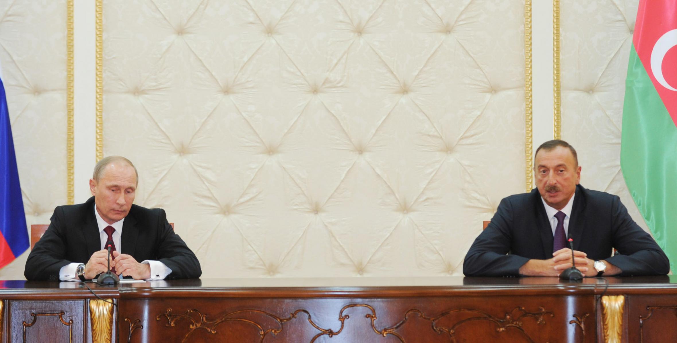 Ilham Aliyev and Russian President Vladimir Putin made statements