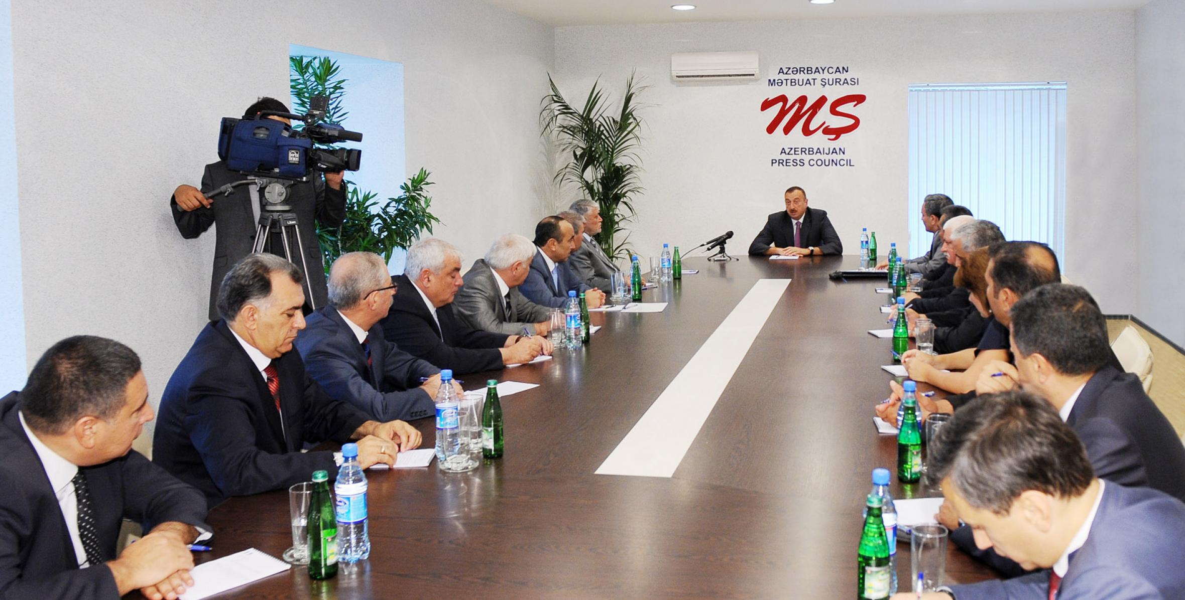 Речь Ильхама Алиева на открытии нового здания Совета Печати