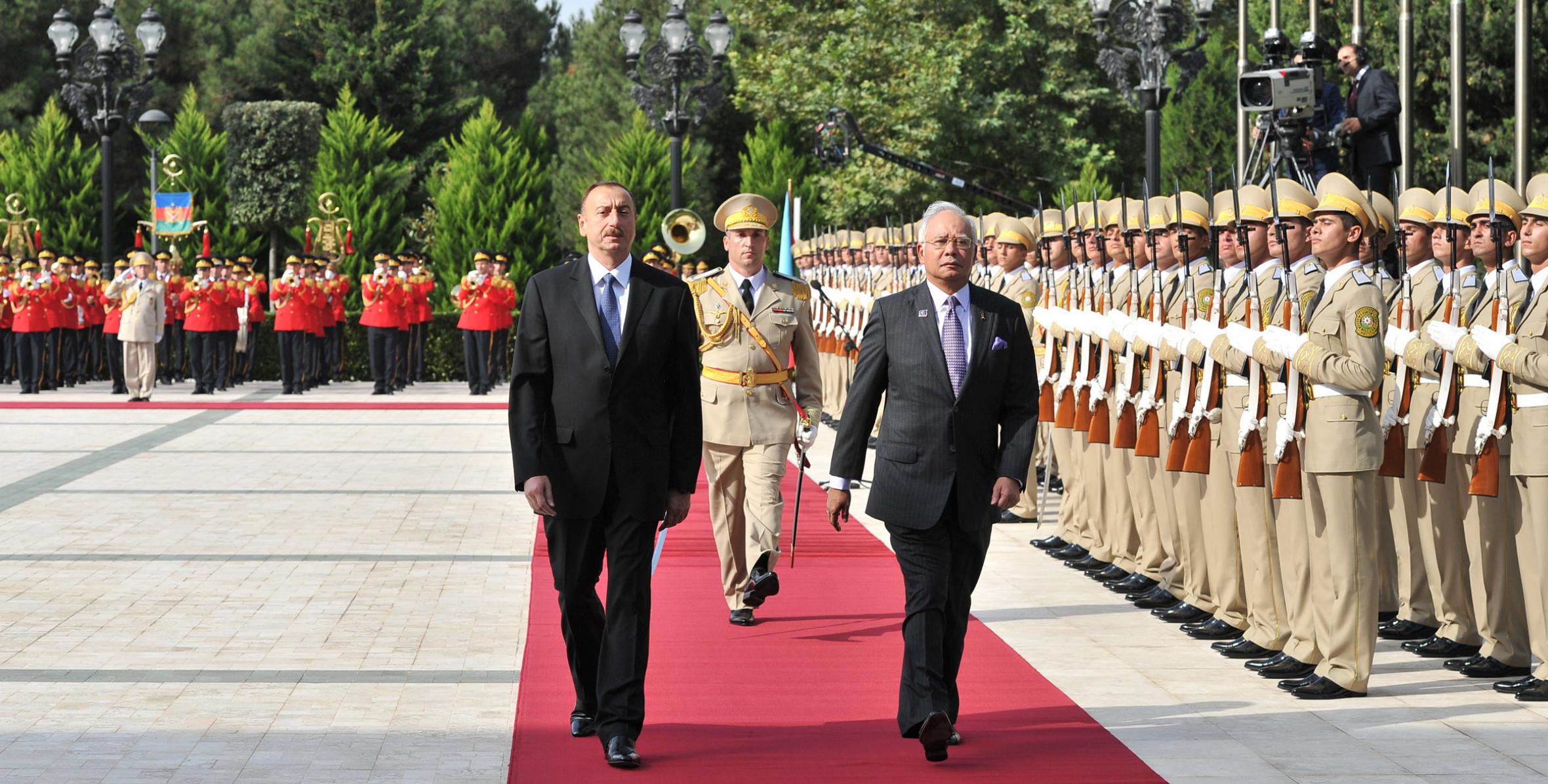 An official welcoming ceremony for Prime Minister of Malaysia Mohammad Najib Tun Abdul Razak was held