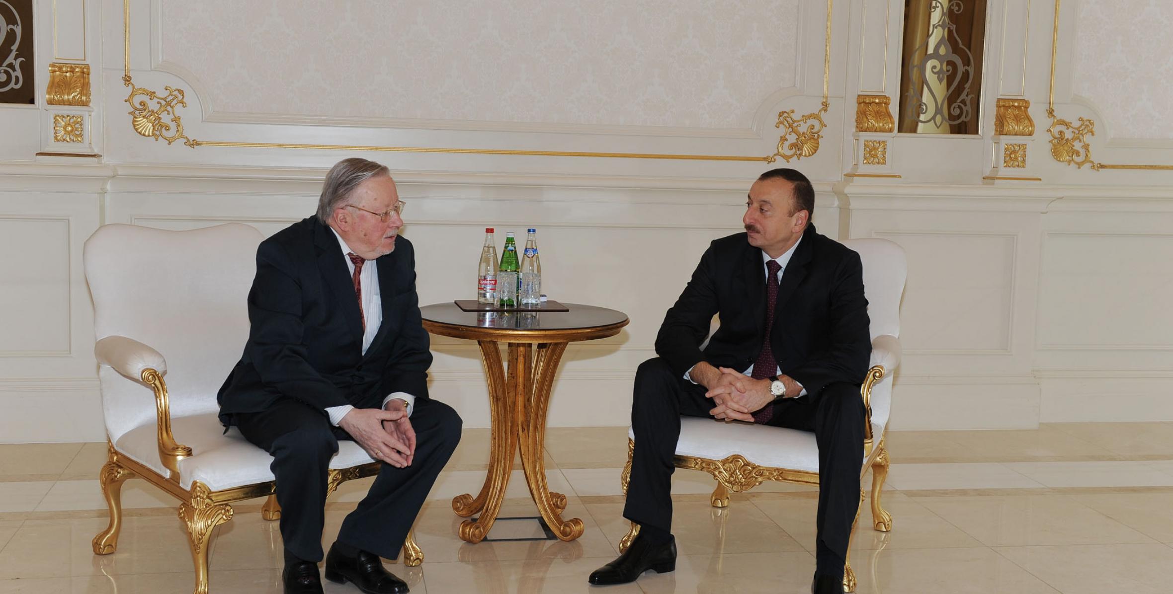 Ilham Aliyev received the former president of Lithuania, the former chairman of the Lithuanian Seimas, a member of the European Parliament Vytautas Landsbergis