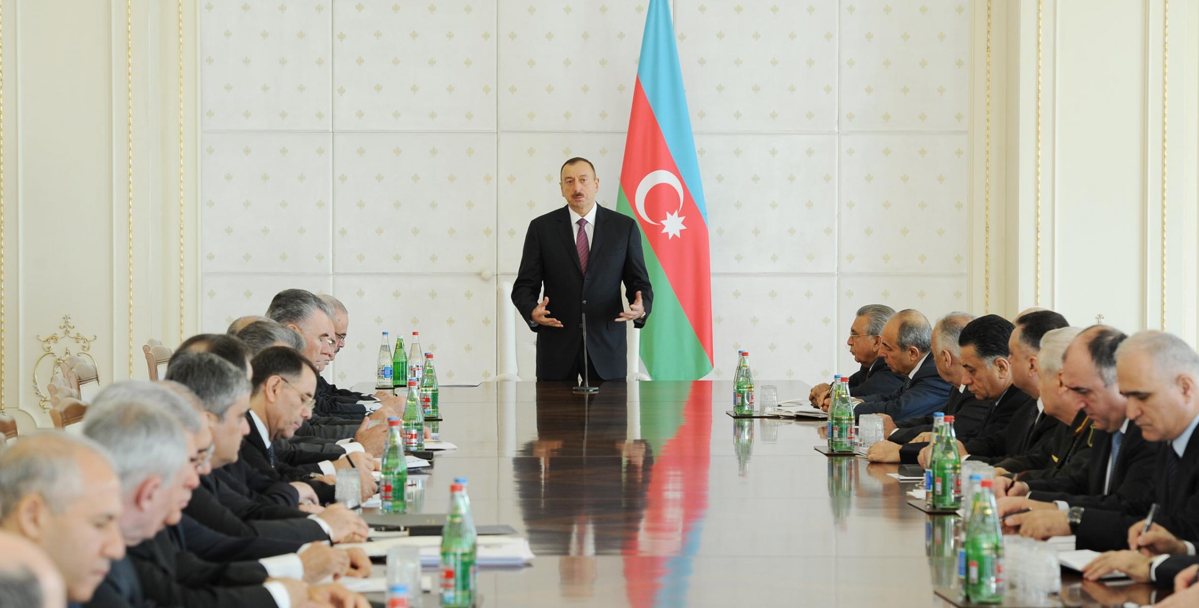 Opening speech by President Ilham Aliyev at the meeting of the Cabinet of Ministers dedicated to the results of socioeconomic development in the first quarter of 2013