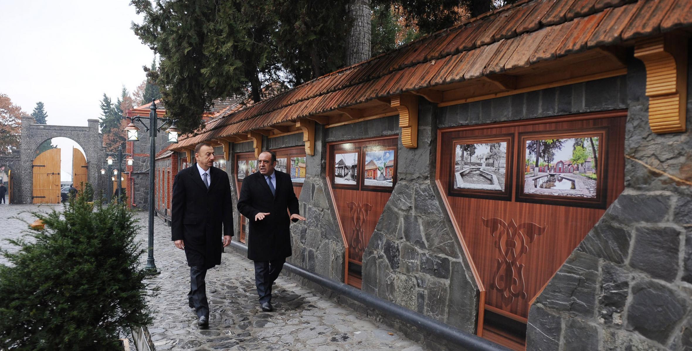Ilham Aliyev reviewed the Icheribazar fortress in Gakh after construction and restoration