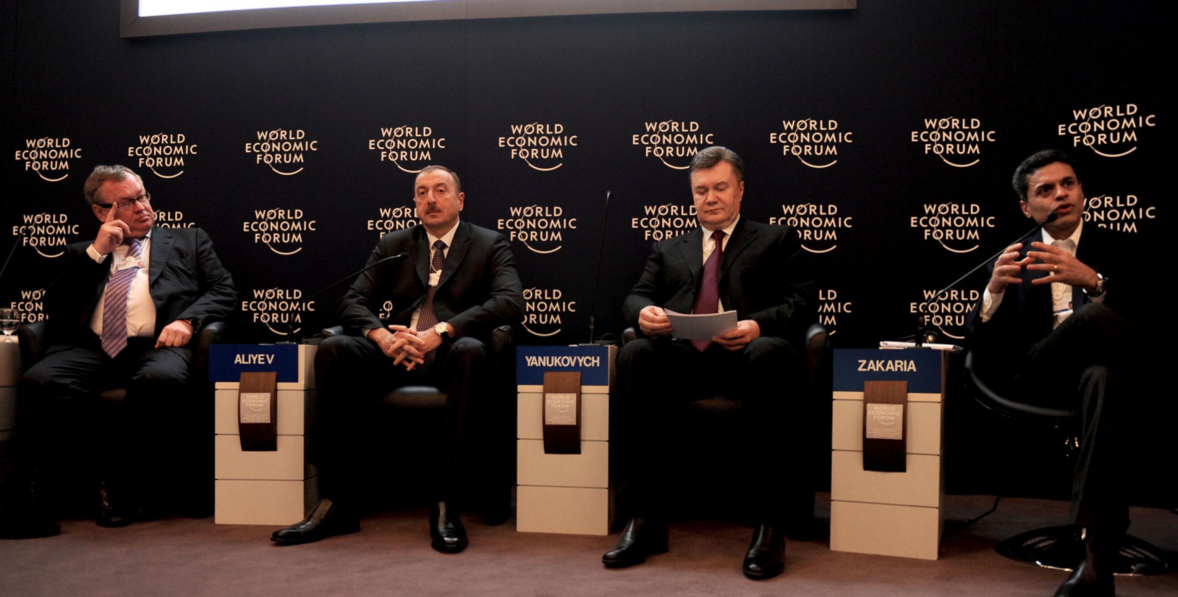 Ilham Aliyev attended the “Future of Eurasia” session in Davos