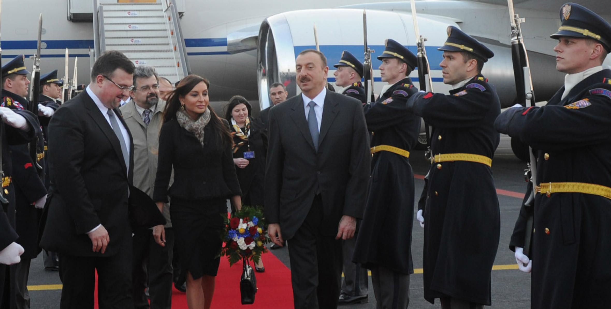 Ilham Aliyev arrived in the Czech Republic on a state visit