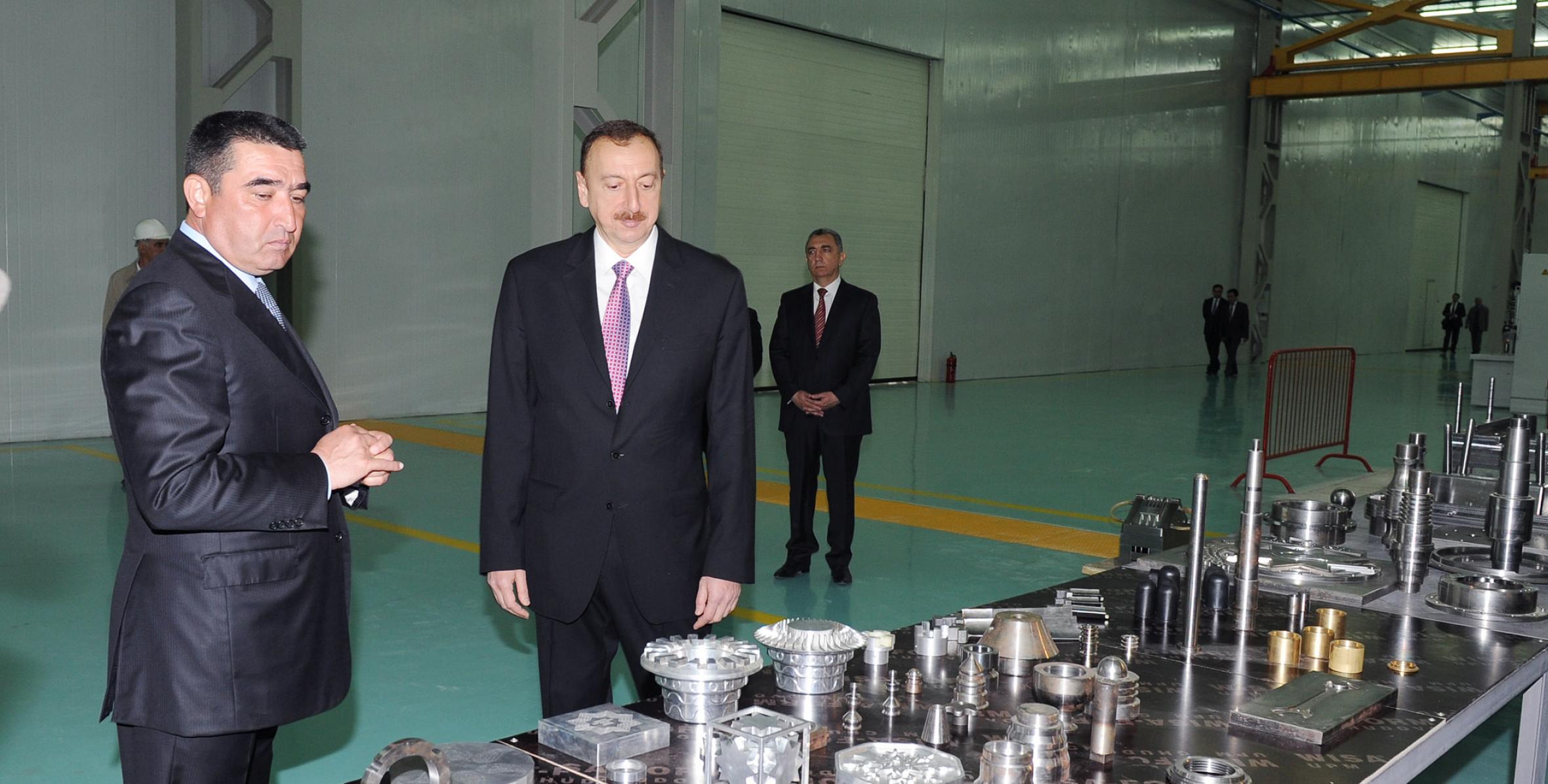 Ilham Aliyev examined the progress of expansion at a plant producing polymeric products in the Sumgayit Industrial Park