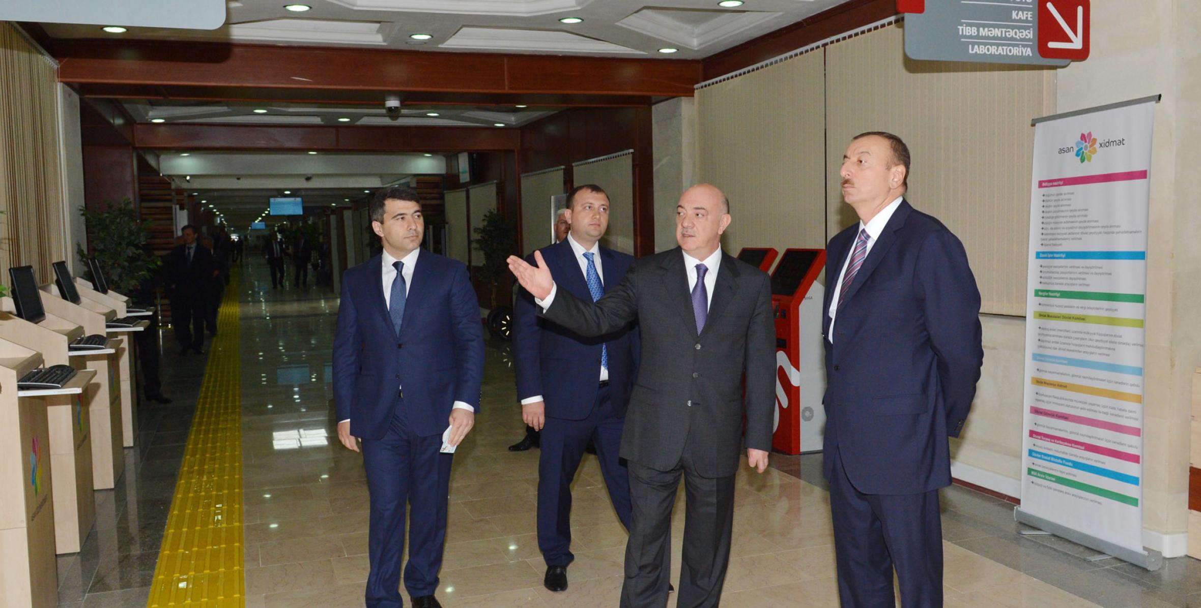 Ильхам Алиев принял участие в открытии Хатаинского центра «ASAN xidmət» Государственного агентства по услугам гражданам и социальным инновациям