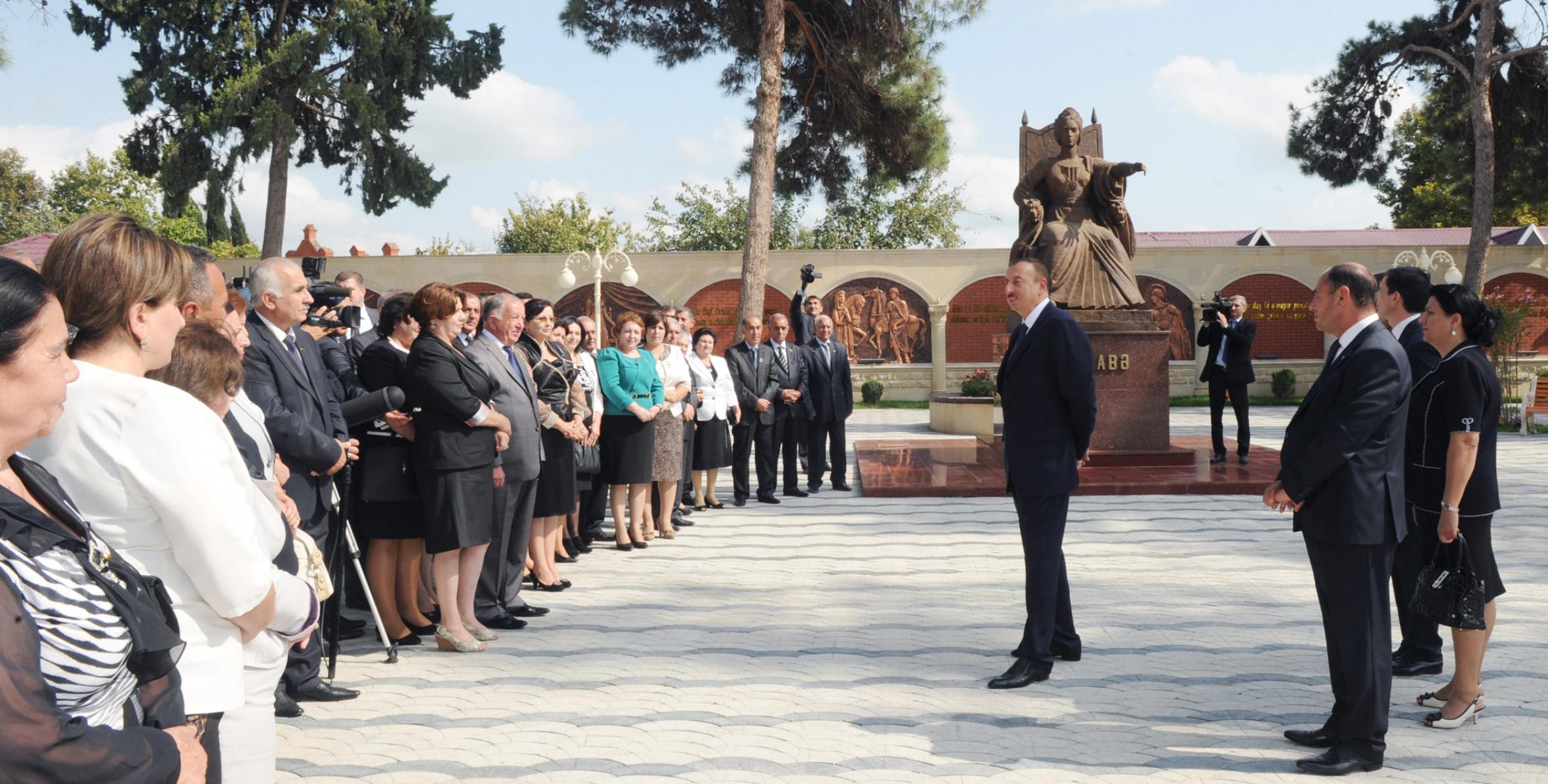 Ilham Aliyev reviewed the Nushaba Park in Barda