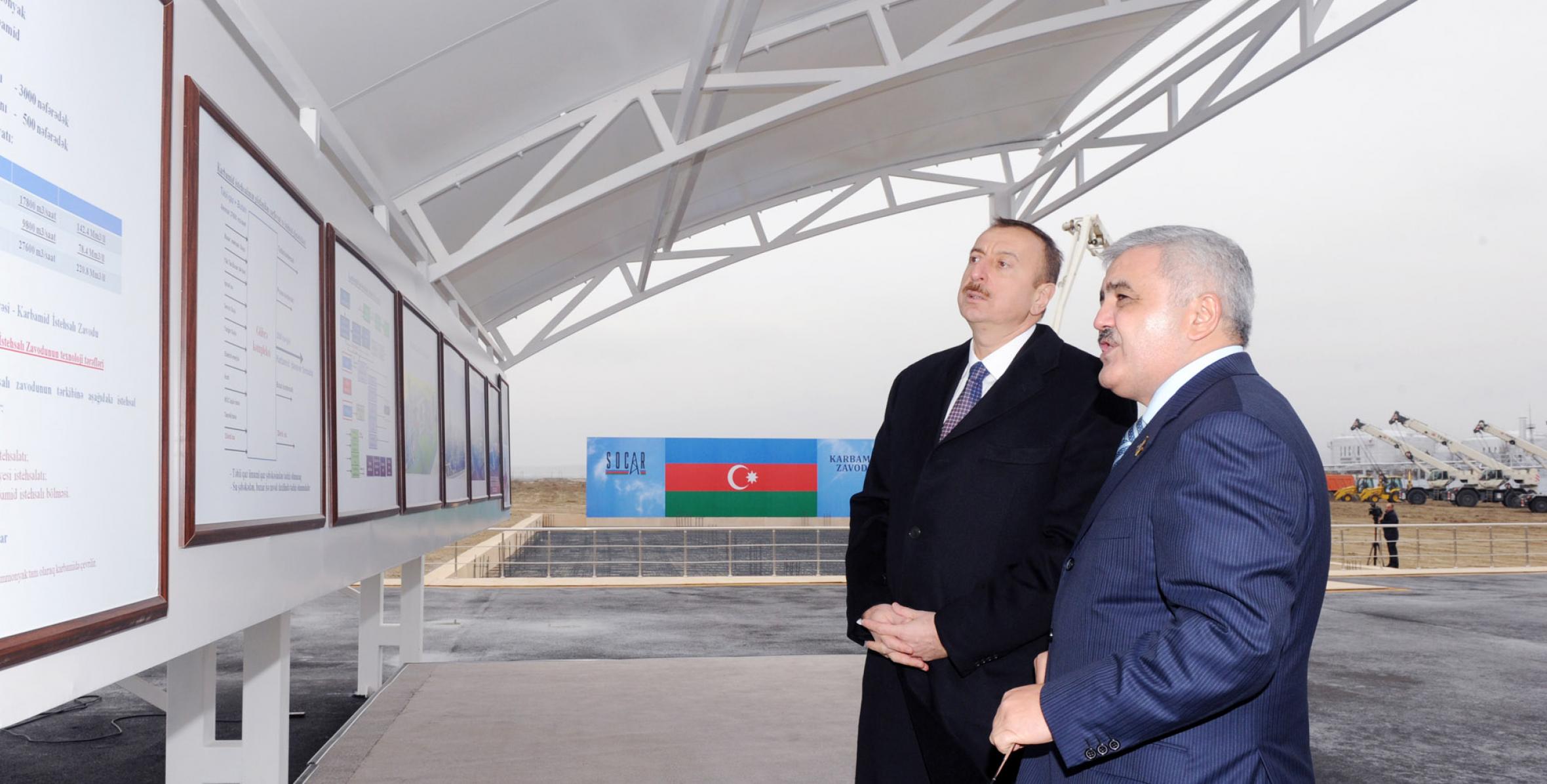 Ilham Aliyev attended the groundbreaking ceremony of a urea plant in Sumgayit