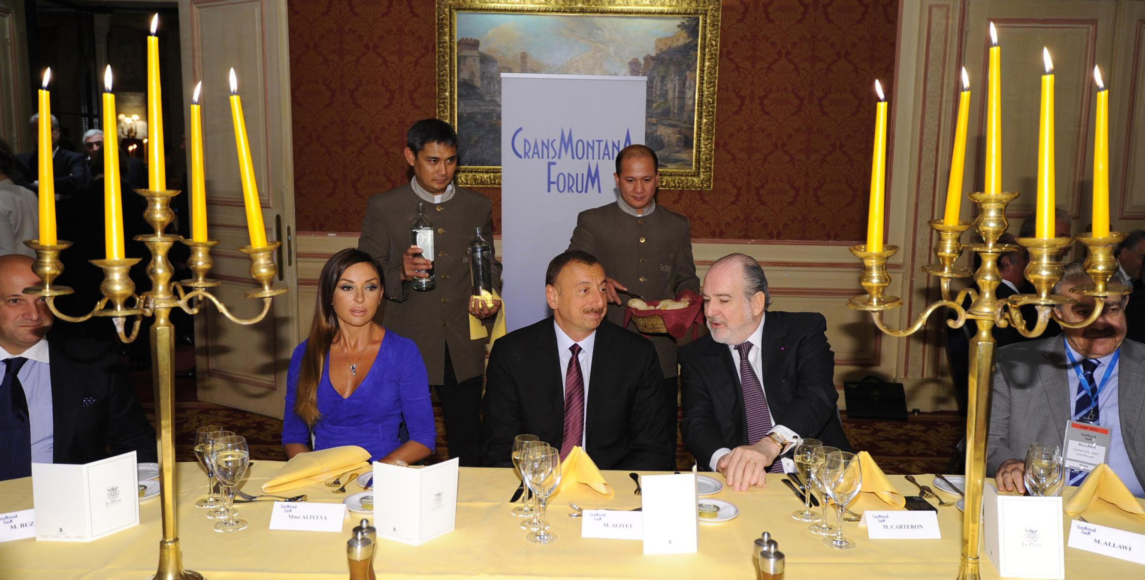 Ilham Aliyev hosted a working luncheon in honor of the participants of Crans Montana Forum