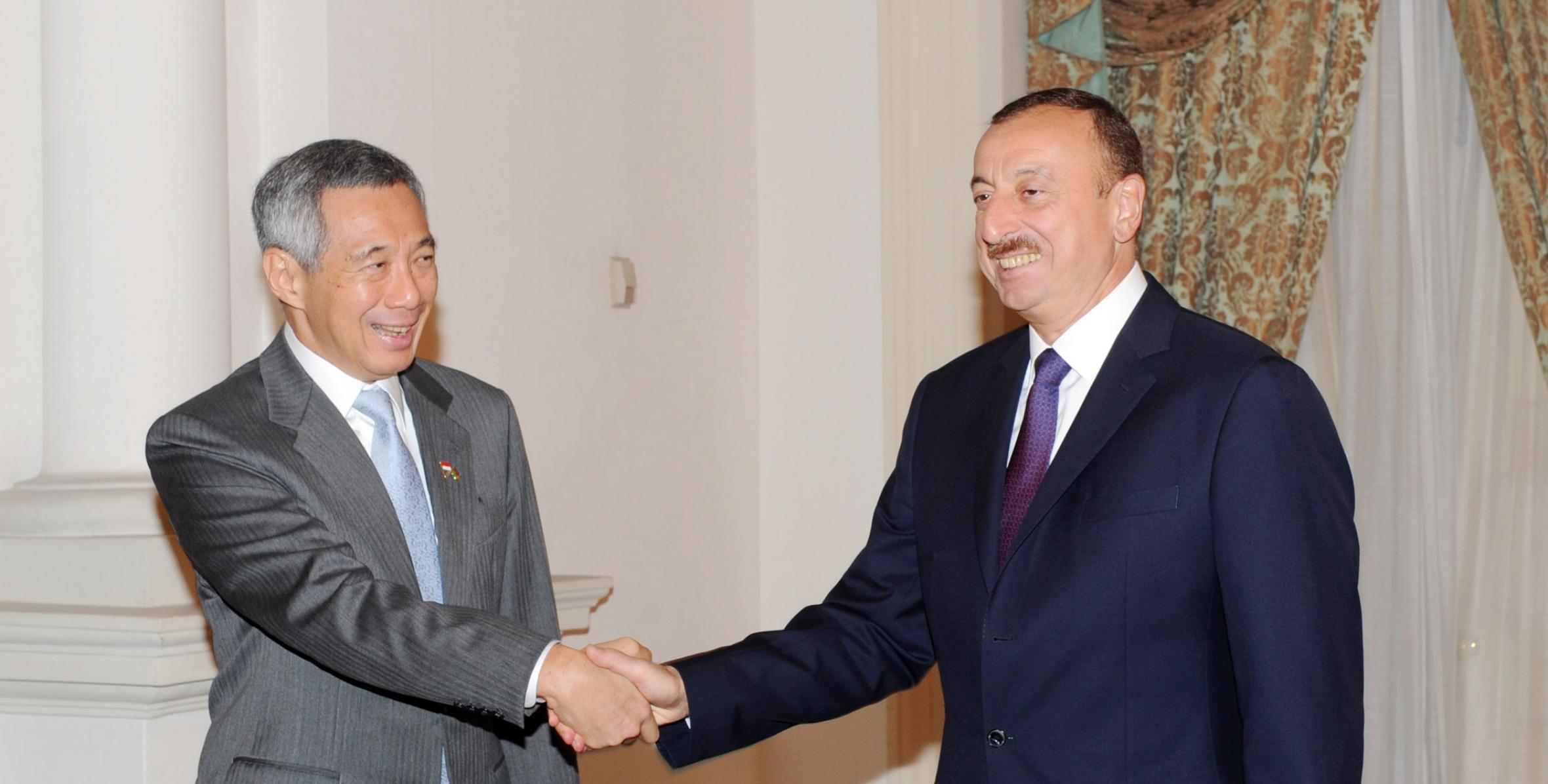 Состоялась встреча Ильхама Алиева с премьер-министром Сингапура Ли Сянь Луном