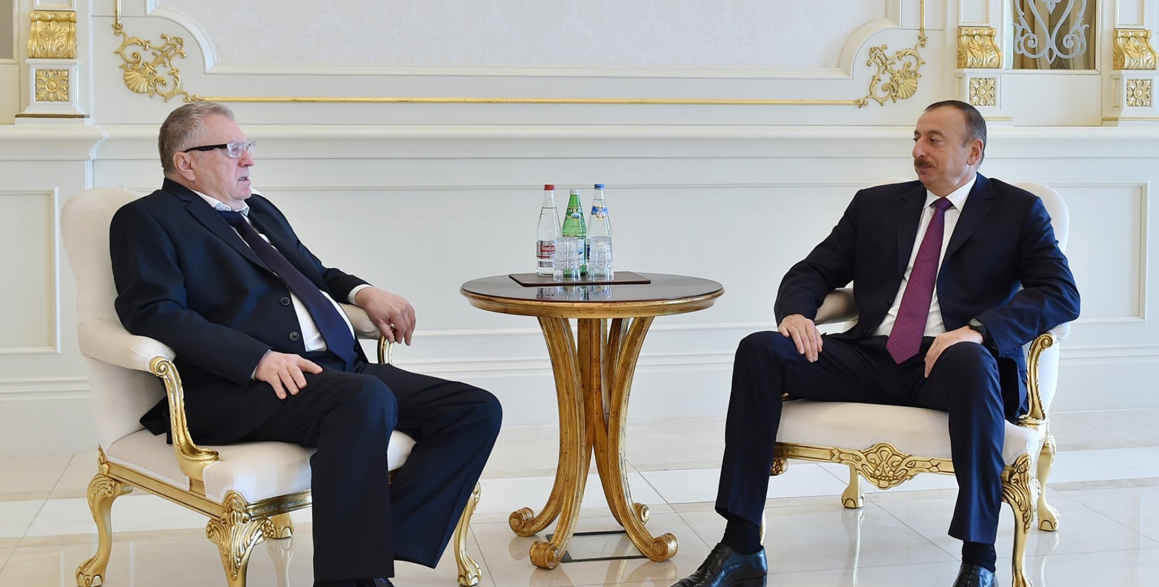 Ilham Aliyev received chairman of Russian Liberal-Democratic Party, member of the State Council, State Duma deputy Vladimir Zhirinovsky