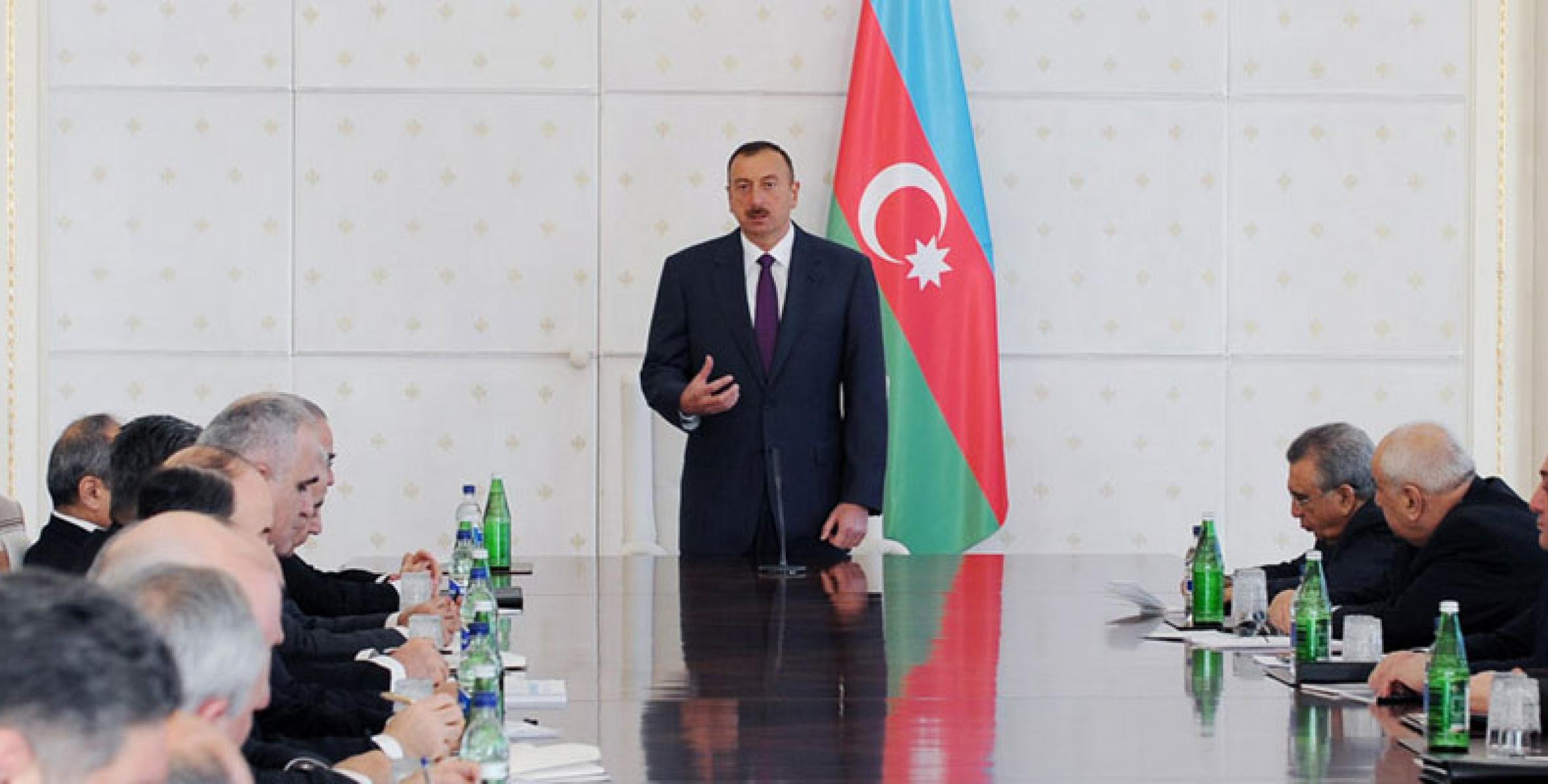 Opening speech by Ilham Aliyev at the meeting of the Cabinet of Ministers, dedicated to the outcomes of social-economic development of 2010