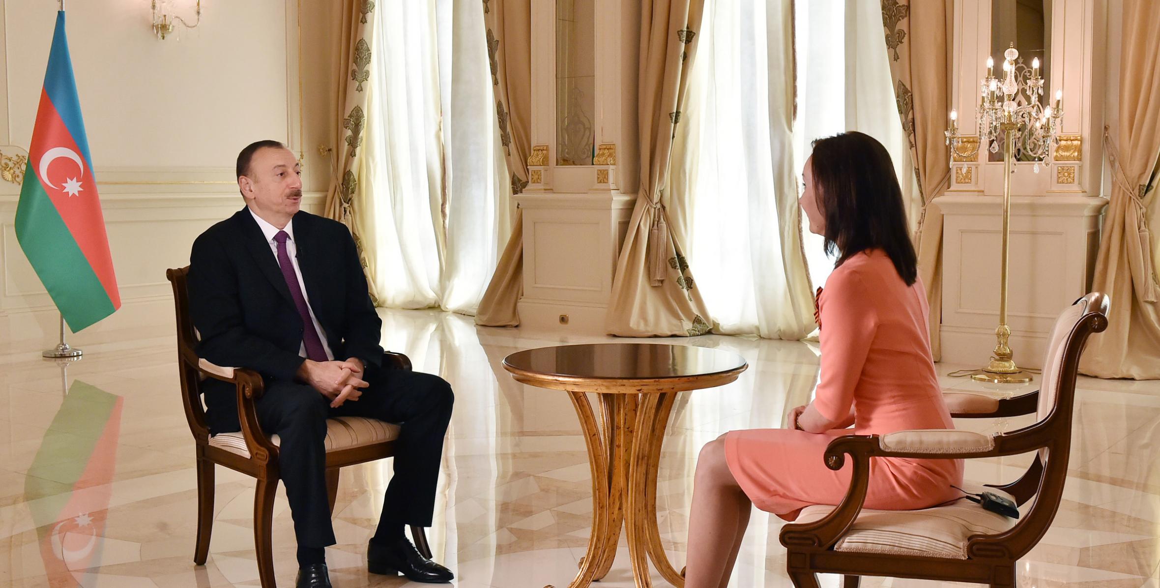 Ilham Aliyev was interviewed by “Russia-24” channel