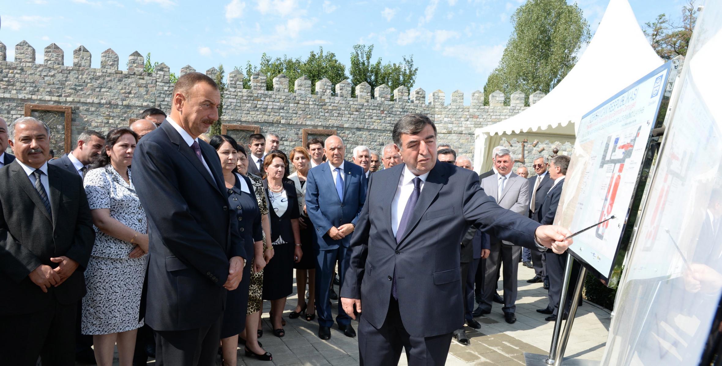 Ильхам Алиев принял участие в церемонии подачи питьевой воды в город Исмаиллы
