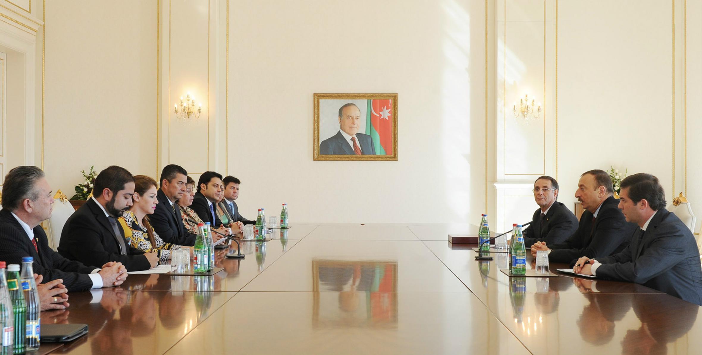 Ilham Aliyev received a delegation led by the chairperson of the second constitutional committee of the Columbian Senate