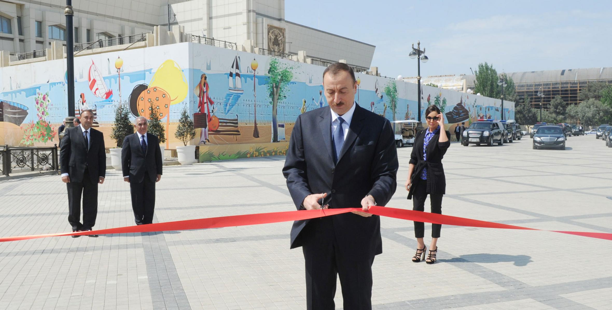 Ilham Aliyev attended the opening of a new section of the Seaside National Park