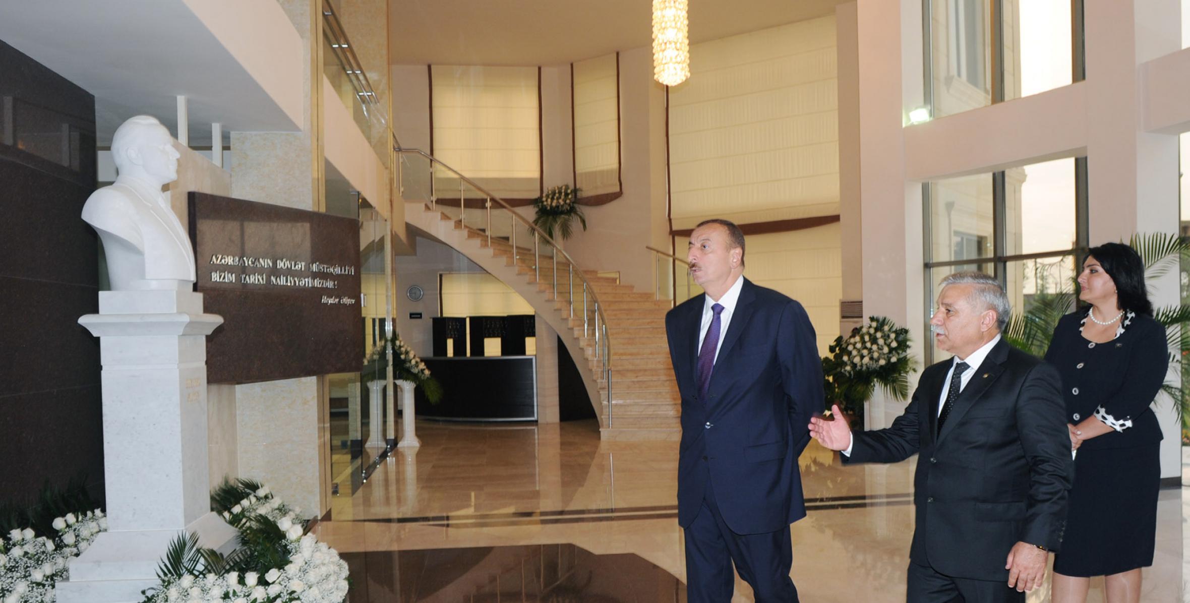 Ильхам Алиев принял участие в открытии Центра Гейдара Алиева в Зардабе