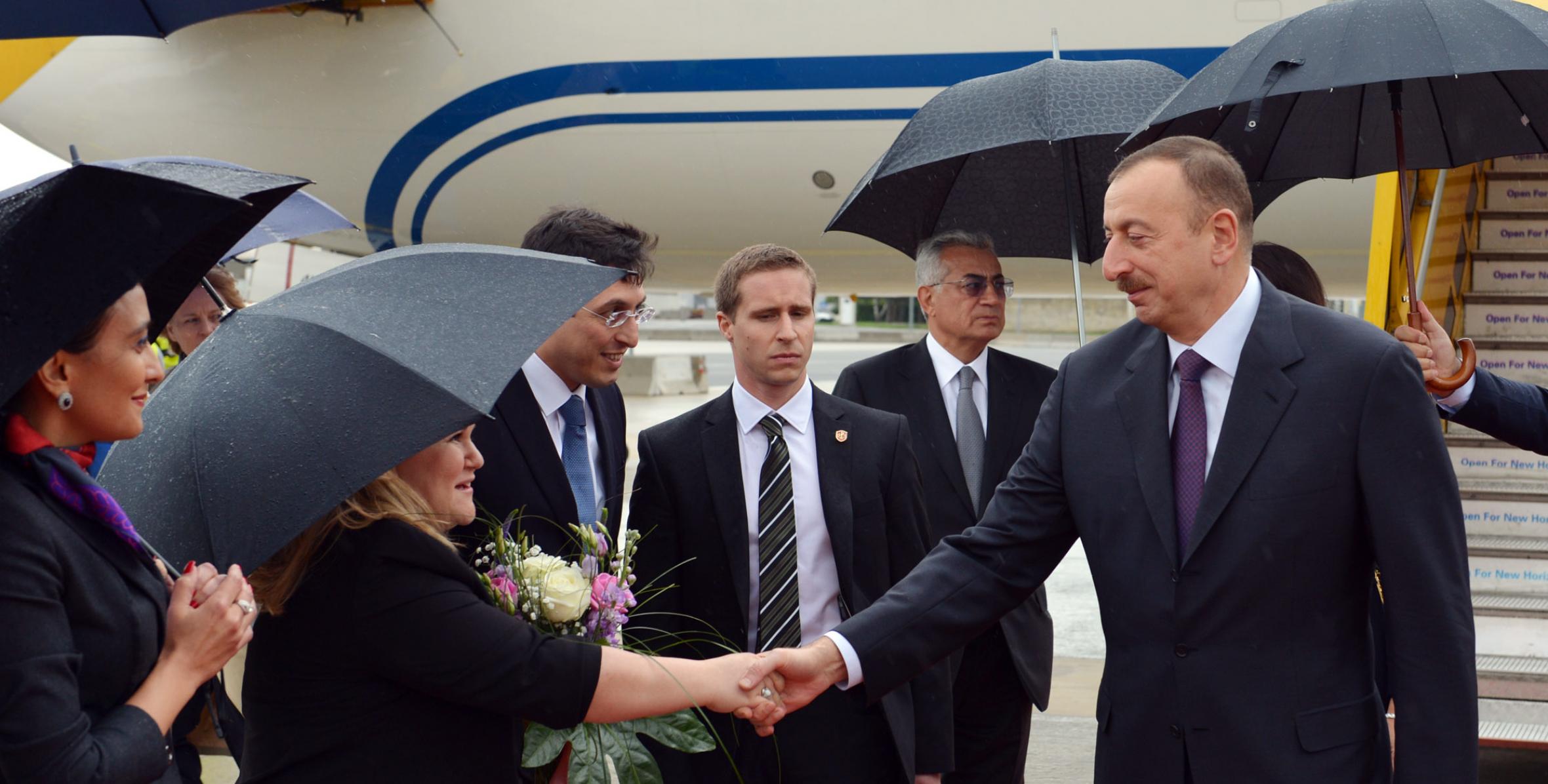Ilham Aliyev arrived in the Republic of Austria on an official visit