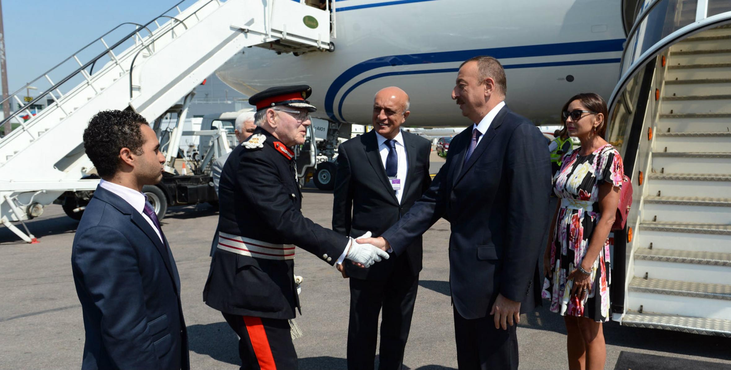 Ilham Aliyev arrived in London, the venue of the 30th Summer Olympic Games