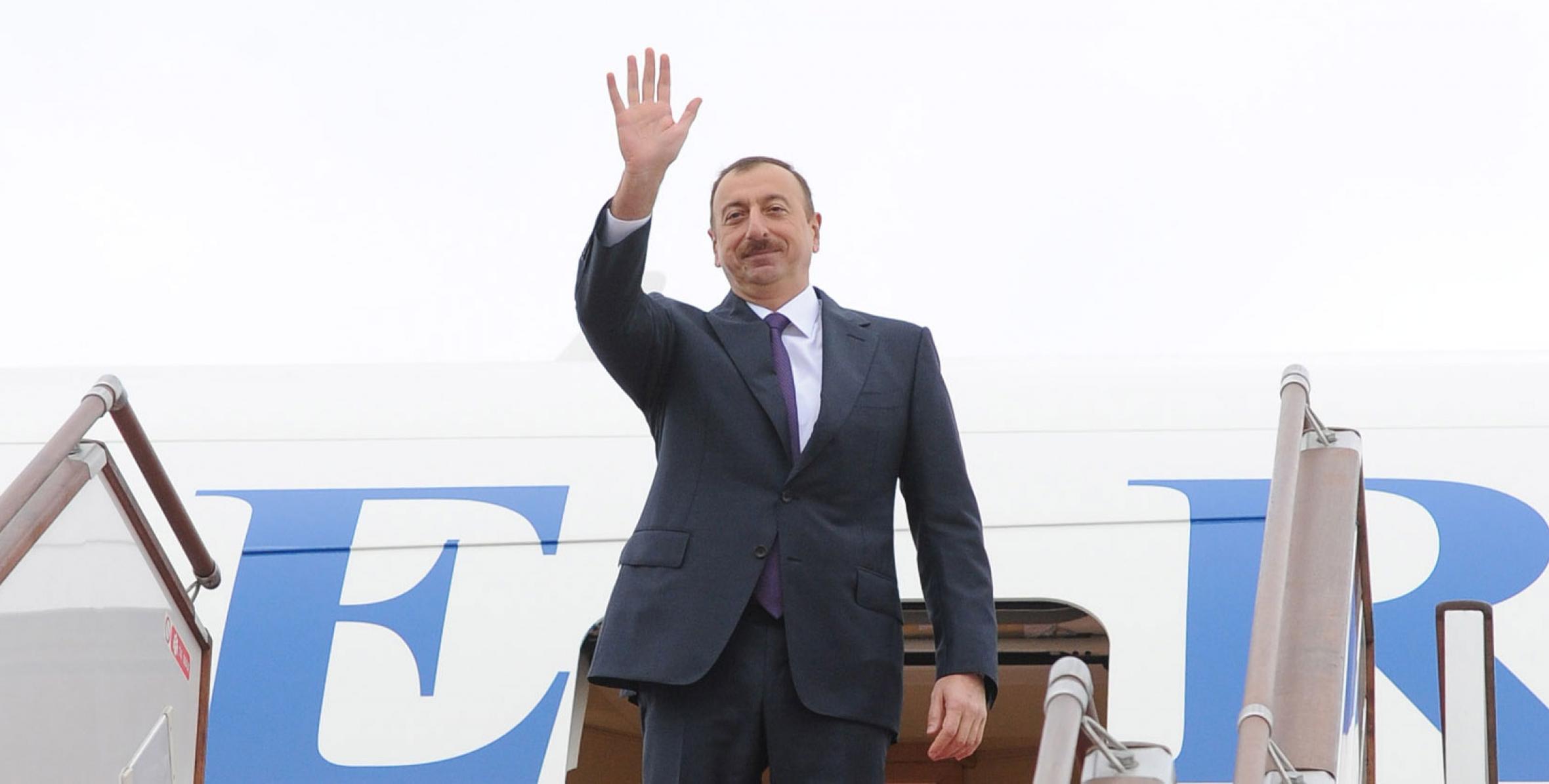 Ilham Aliyev left for an official visit to Kazakhstan