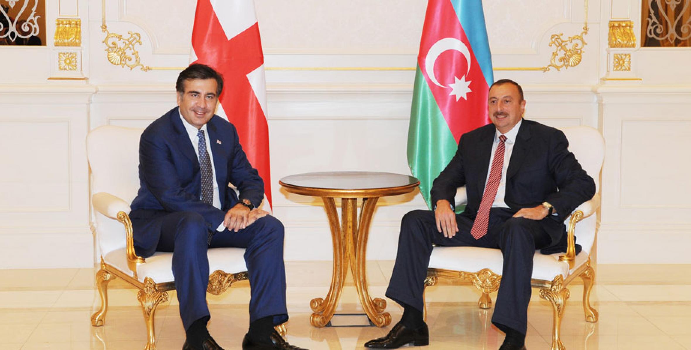 Ilham Aliyev met with Georgian President Mikheil Saakashvili