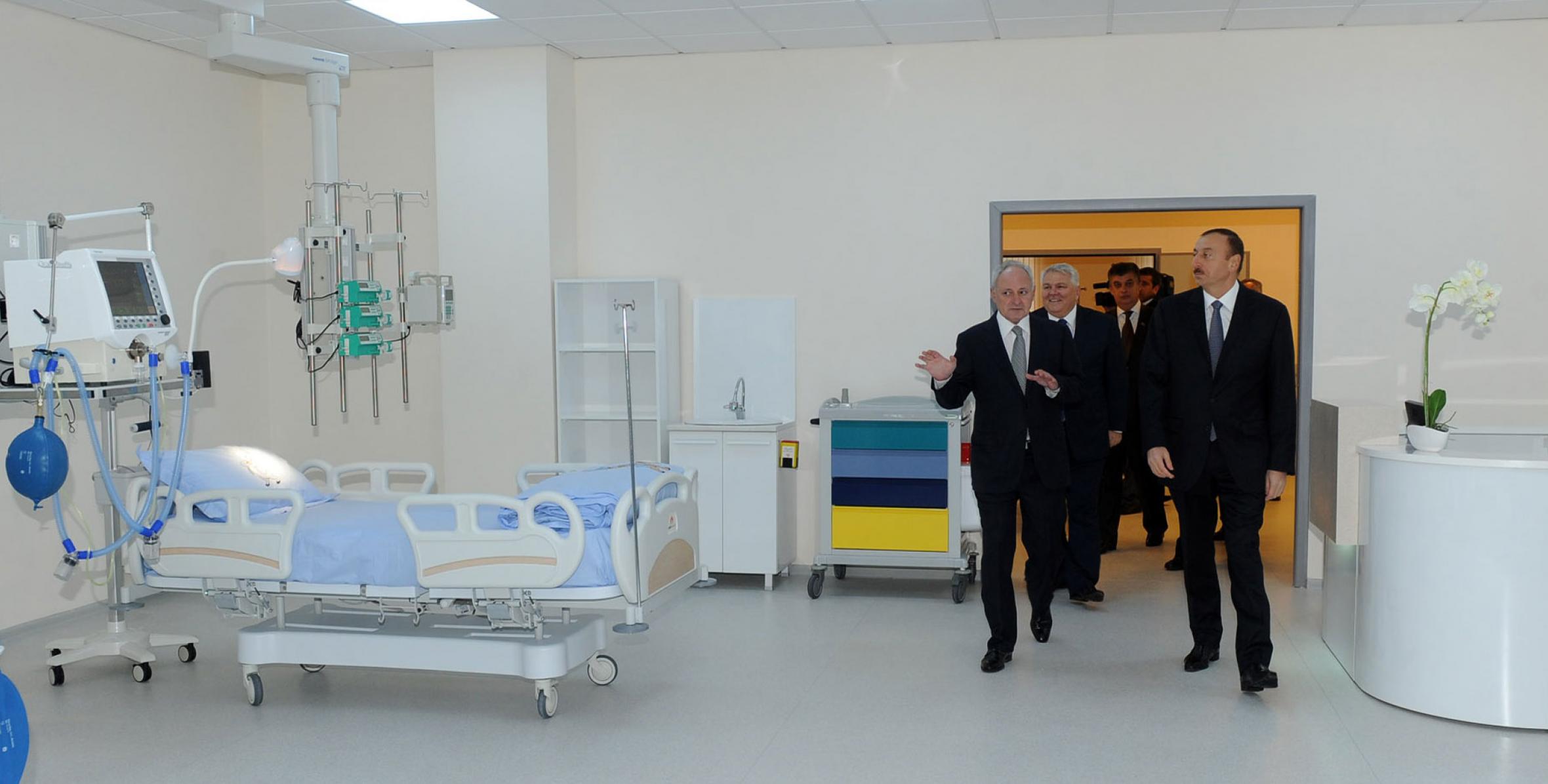 Ilham Aliyev attended the opening of the Center Hospital in Shaki