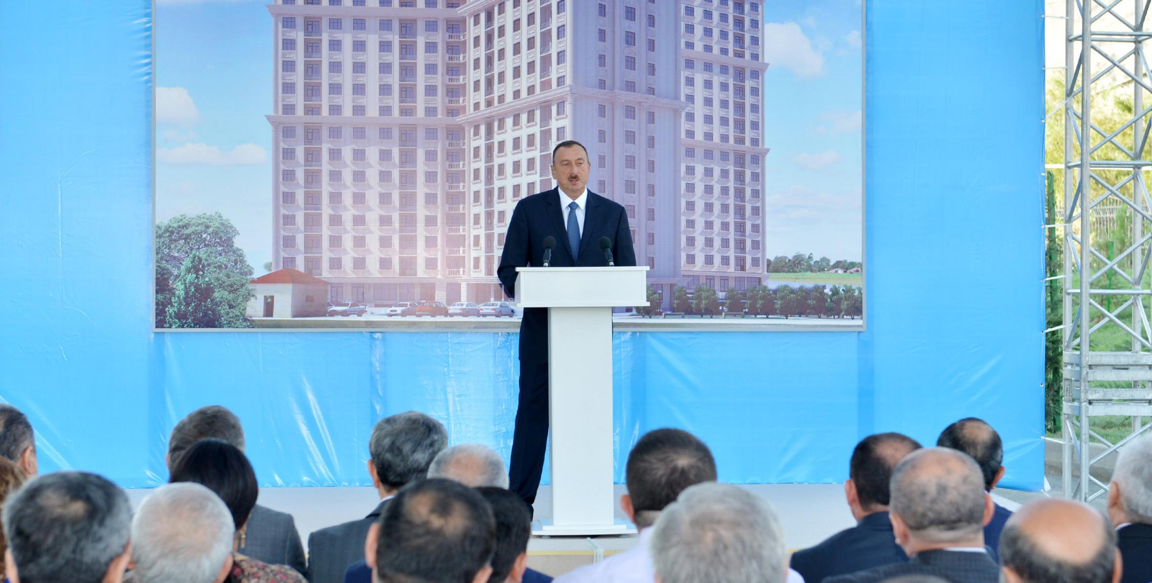 Speech by Ilham Aliyev at the ceremony to distribute apartments in a building for journalists