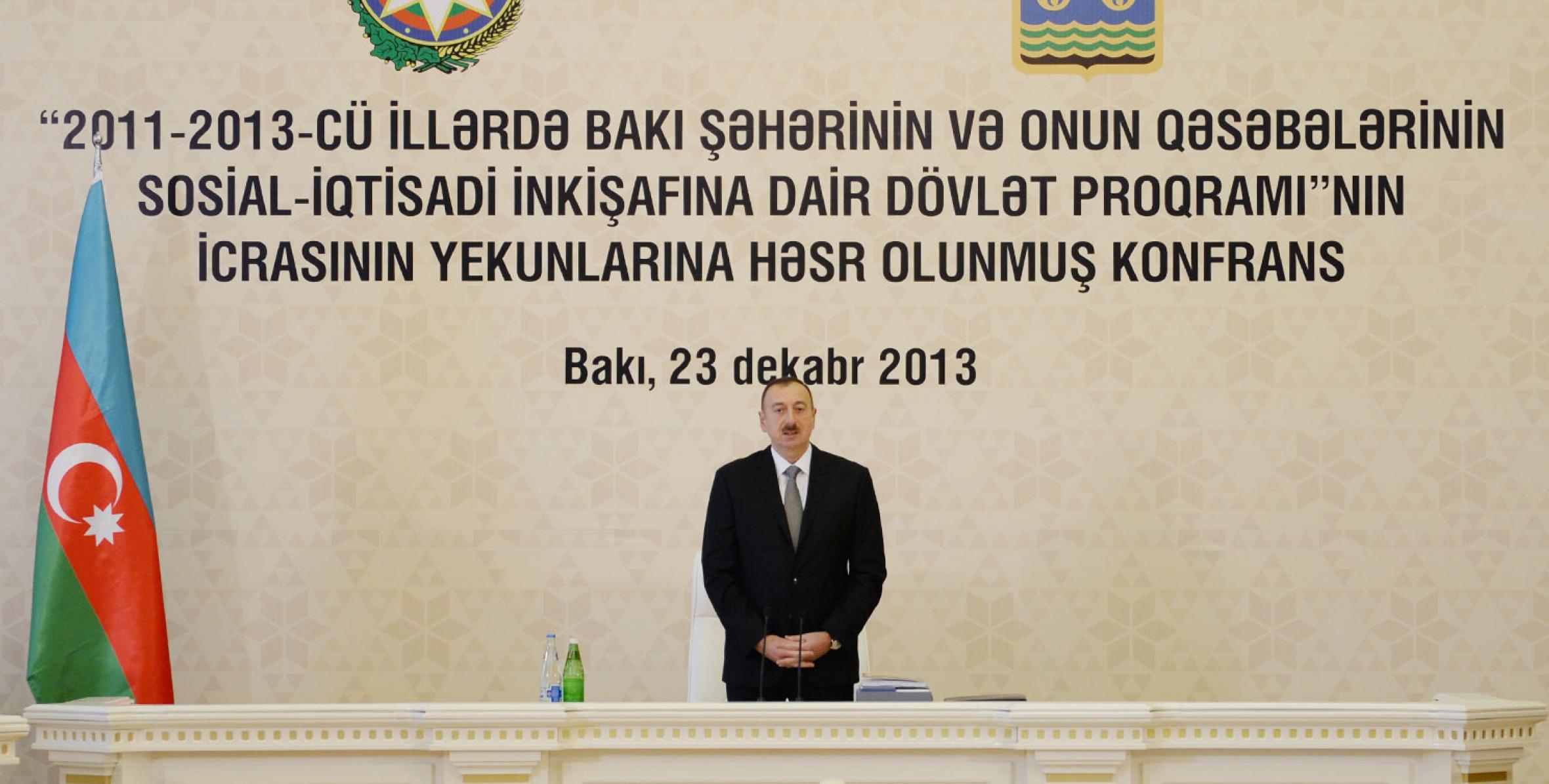 Ilham Aliyev chaired a conference dedicated to the results of the implementation of the State Programme on the socioeconomic development of the city of Baku and its villages