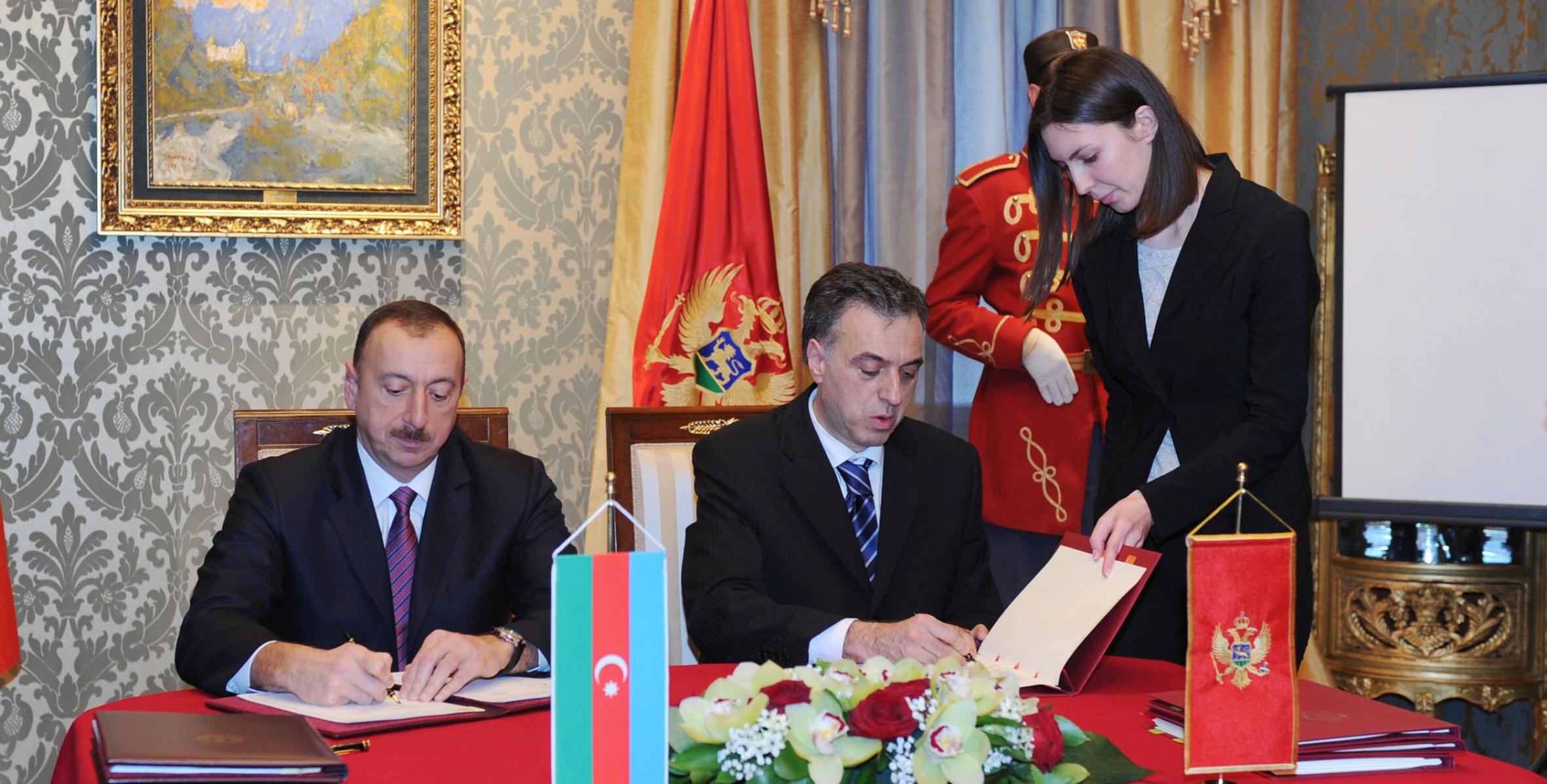 Между Монтенегро и Азербайджаном подписаны двусторонние документы