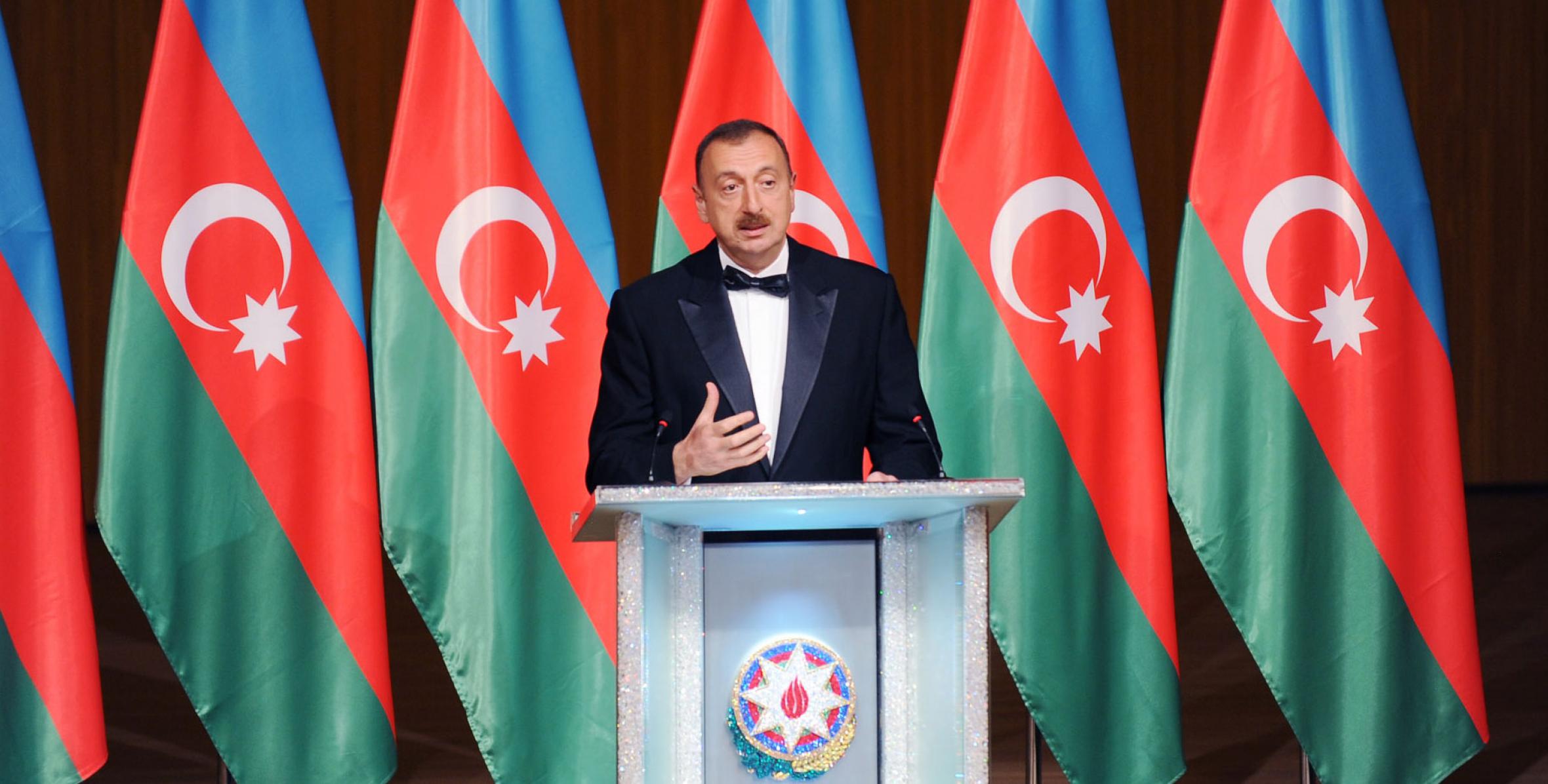 Речь Ильхама Алиева на церемонии по случаю 89-й годовщины со дня рождения великого лидера и 8-й годовщины начала деятельности Фонда Гейдара Алиева