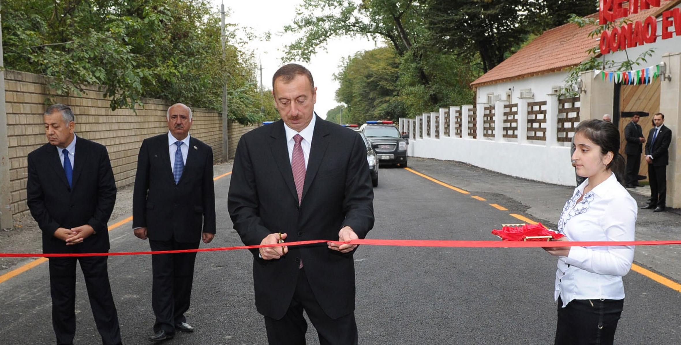 Ильхам Алиев принял участие в открытии дороги Губа-Гечреш-Гымылгазма
