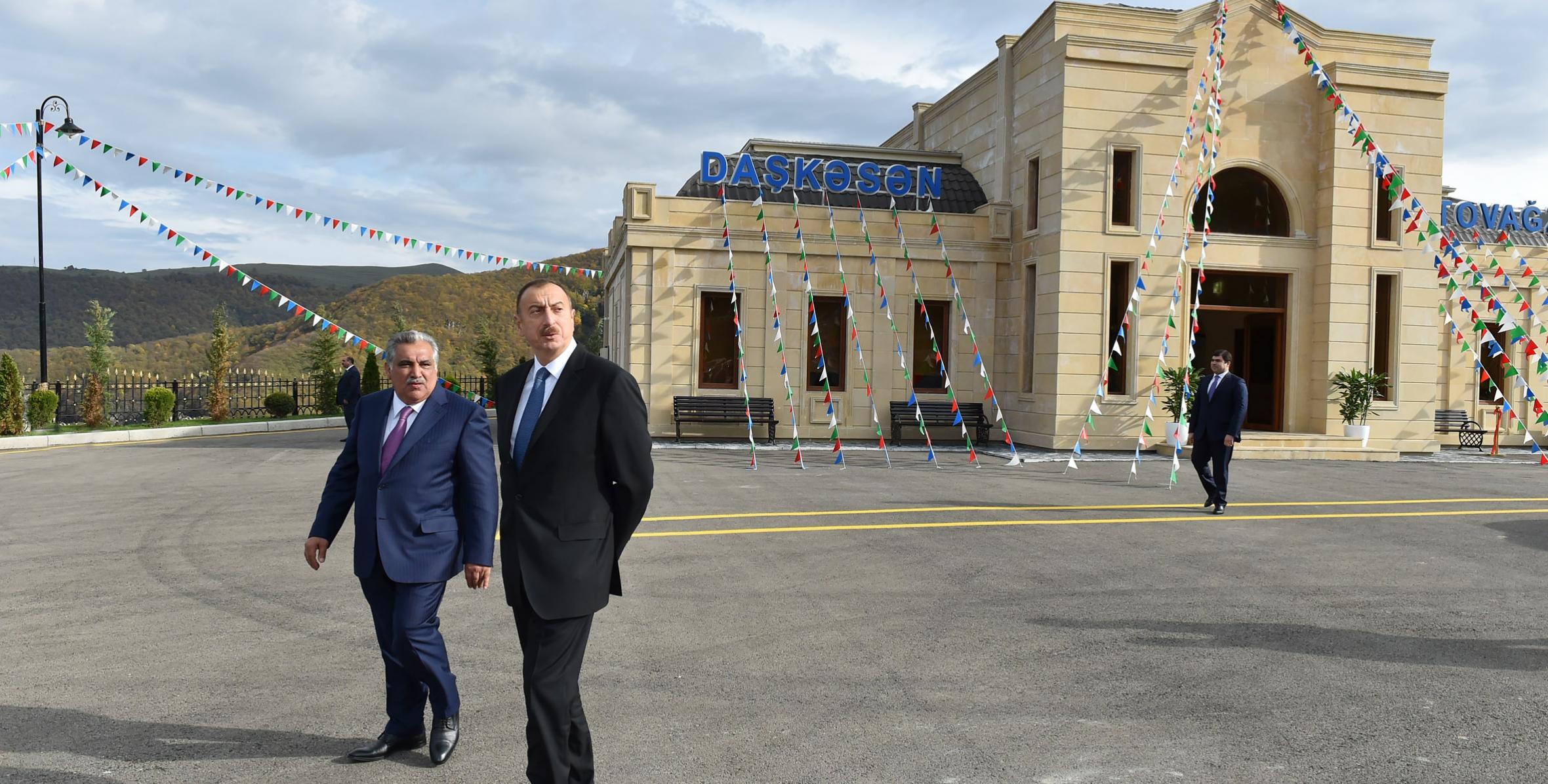 Ilham Aliyev attended the opening of a new bus station in Dashkasan