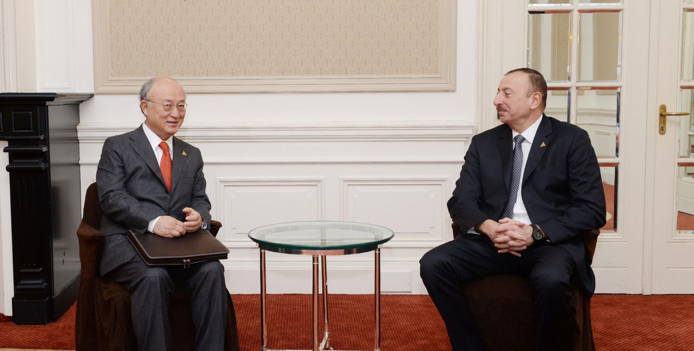 Ilham Aliyev met Director General of the International Atomic Energy Agency Yukiya Amano in The Hague