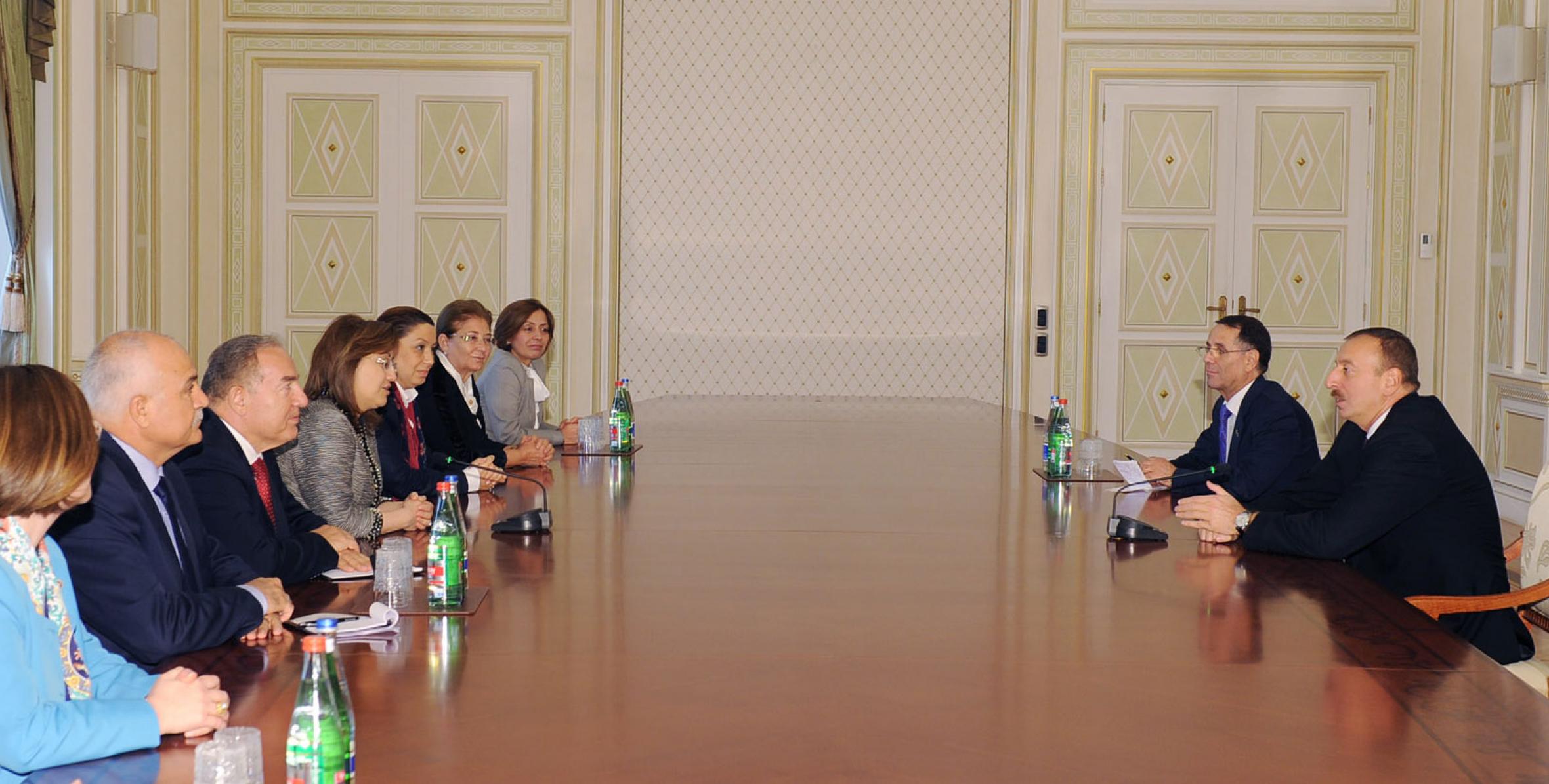 Ilham Aliyev received a delegation led by the Minister for Family and Social Policies of the Republic of Turkey, Fatma Sahin